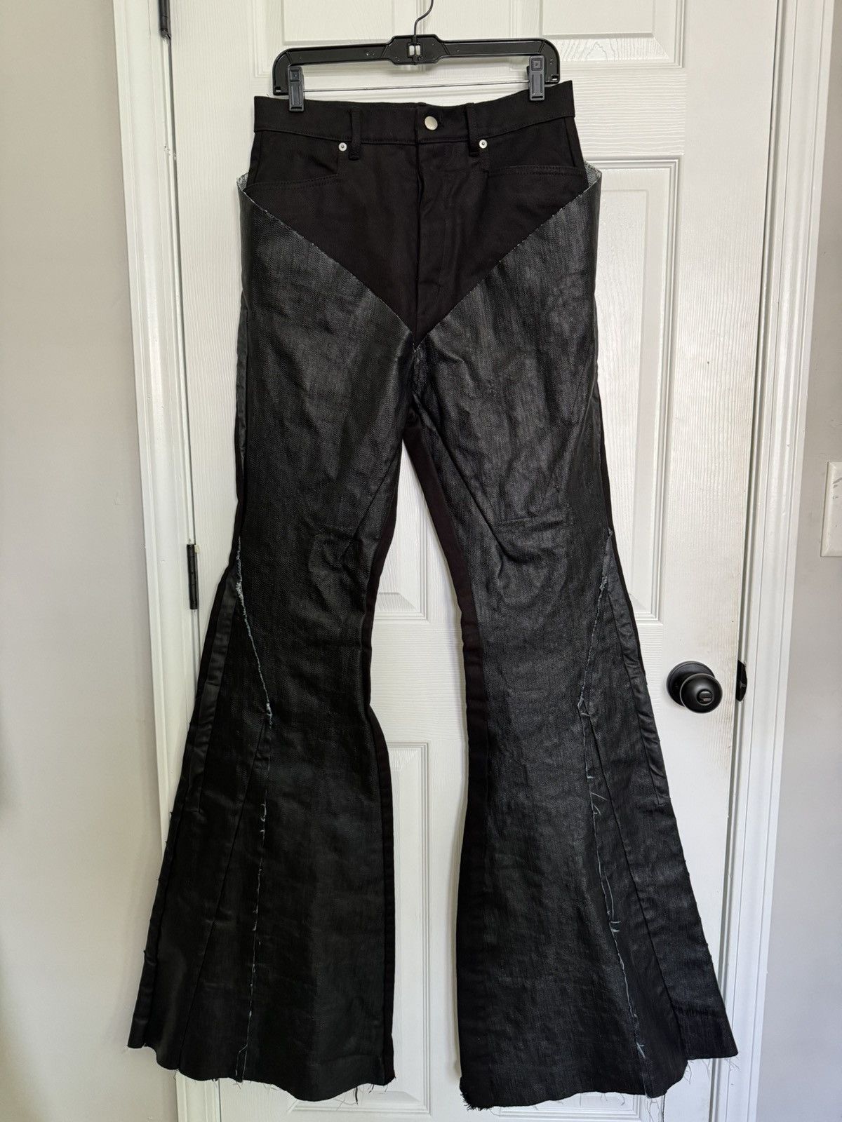 image of Rick Owens S/s 23 Rick Owen’S Edfu Bolan Slivered Jeans in Black, Men's (Size 31)