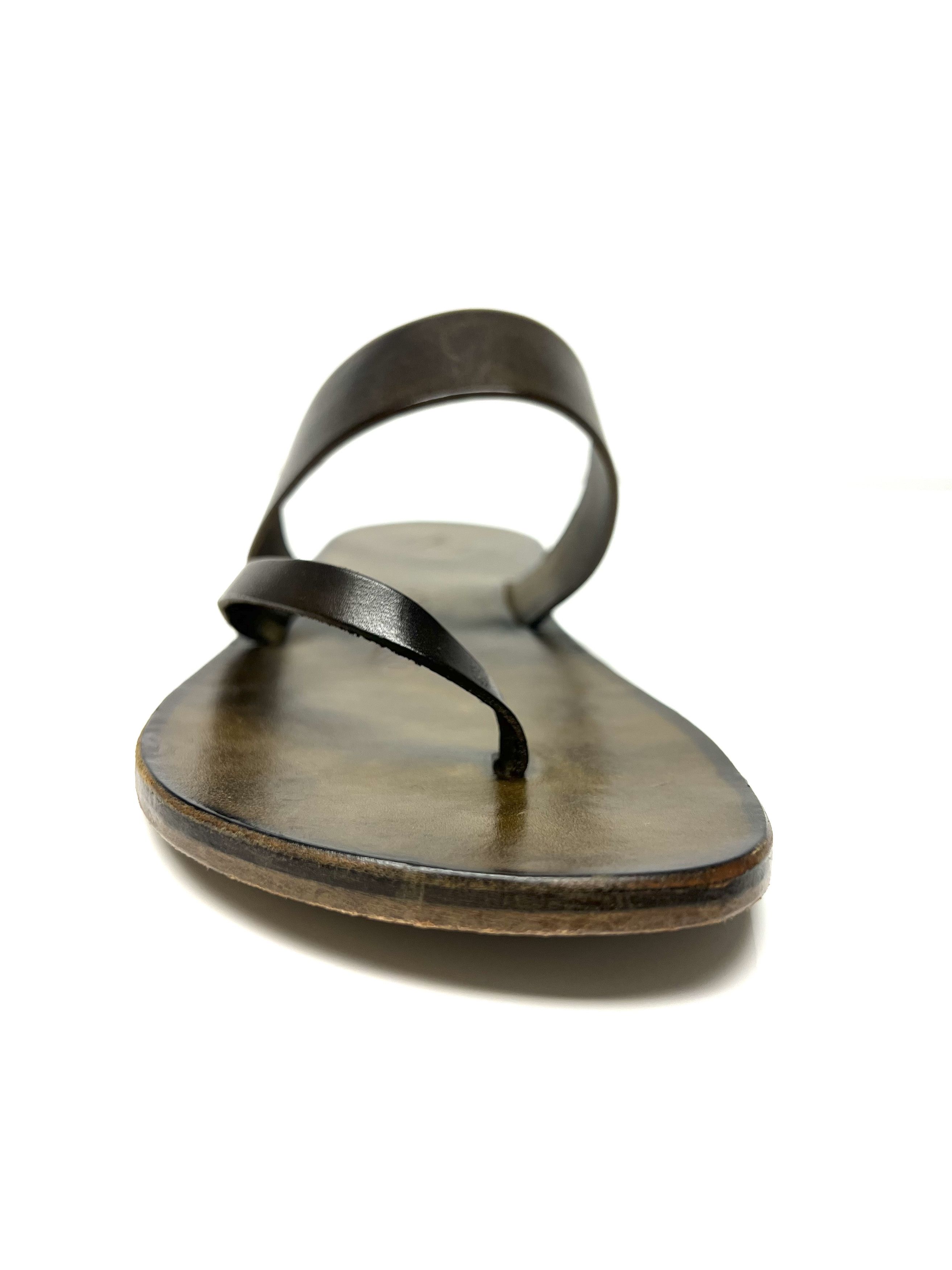 Other ALVARO GONZALEZ, MILITARY GREEN LEATHER HAND MADE, SLIDE Size US 11 / EU 44 - 15 Thumbnail