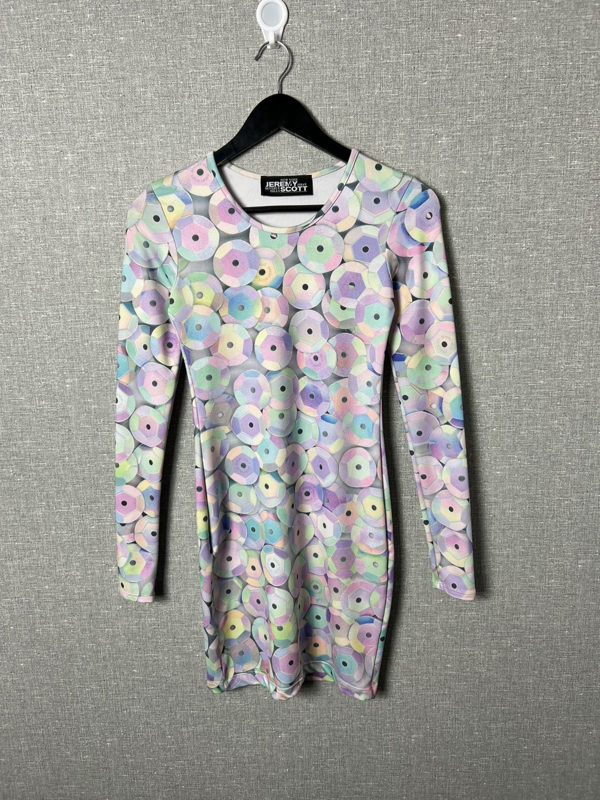 New York Jeremy Scott Beverly Hills All Over Printed Dress