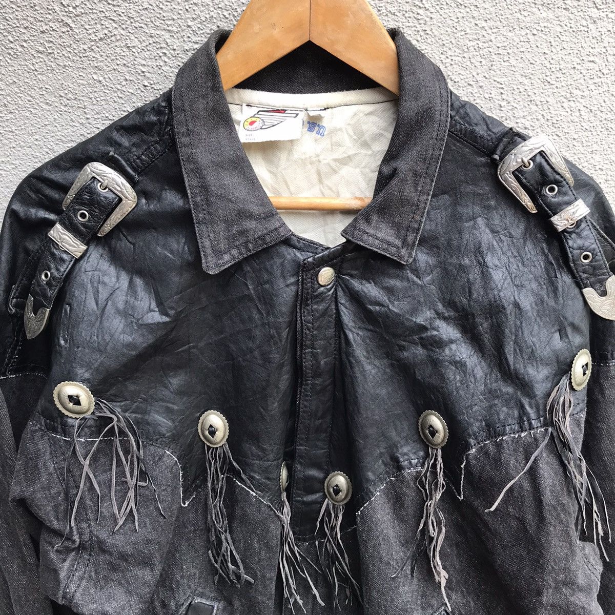 Jeff Hamilton Vintage 80s JEFF HAMILTON leather jacket rider denim Size US L / EU 52-54 / 3 - 4 Thumbnail