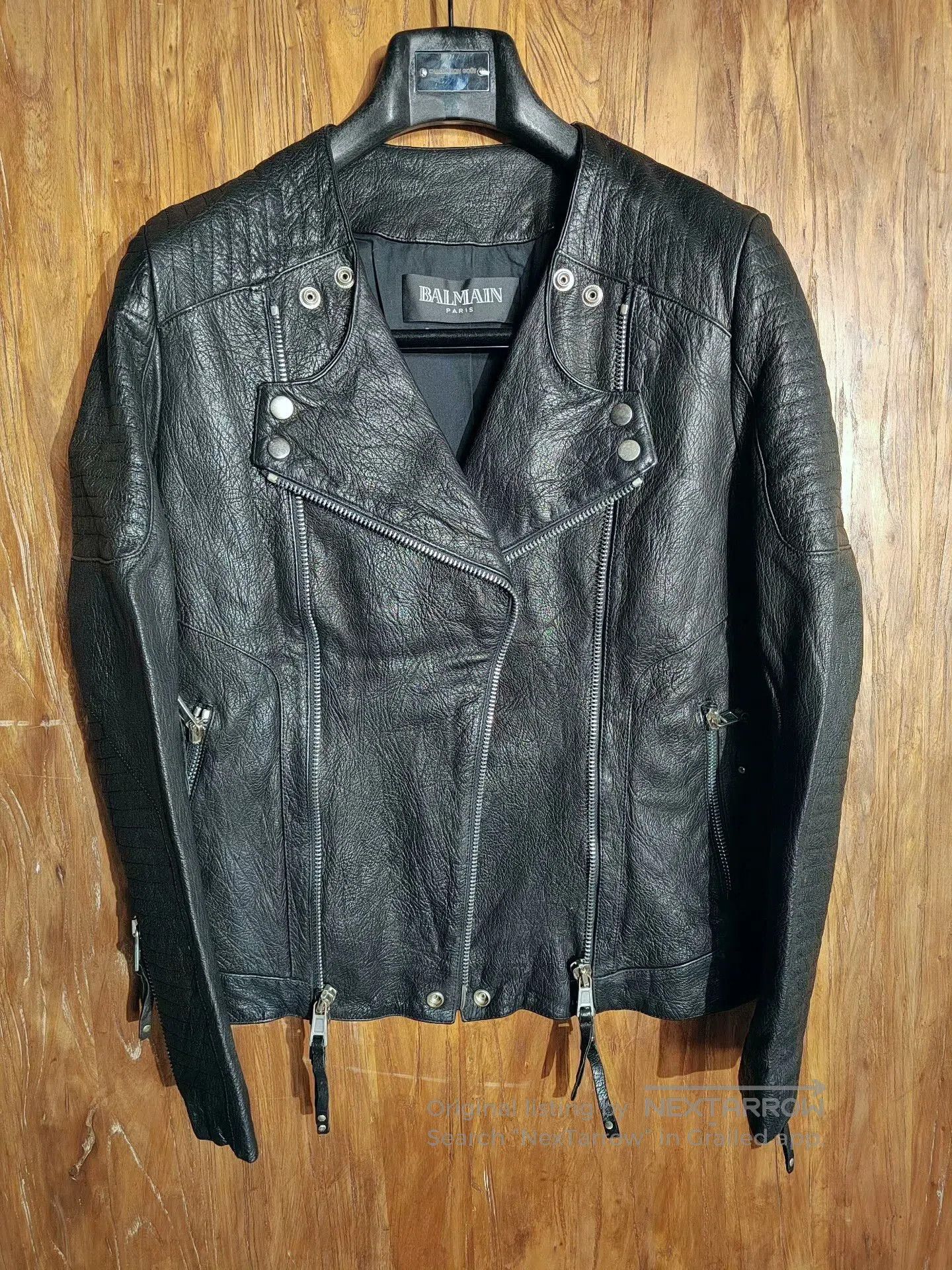 Balmain BALMAIN Motorcycle Leather Jacket. Size US M / EU 48-50 / 2 - 1 Thumbnail