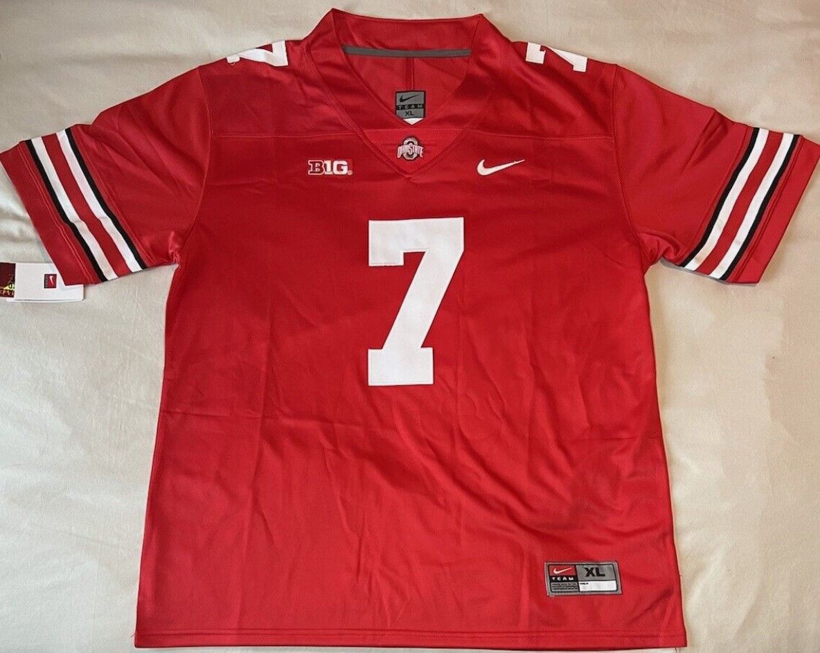 Other CJ Stroud Ohio State OSU Red Jersey Buckeyes Stitched 7 Size US XL / EU 56 / 4 - 2 Thumbnail
