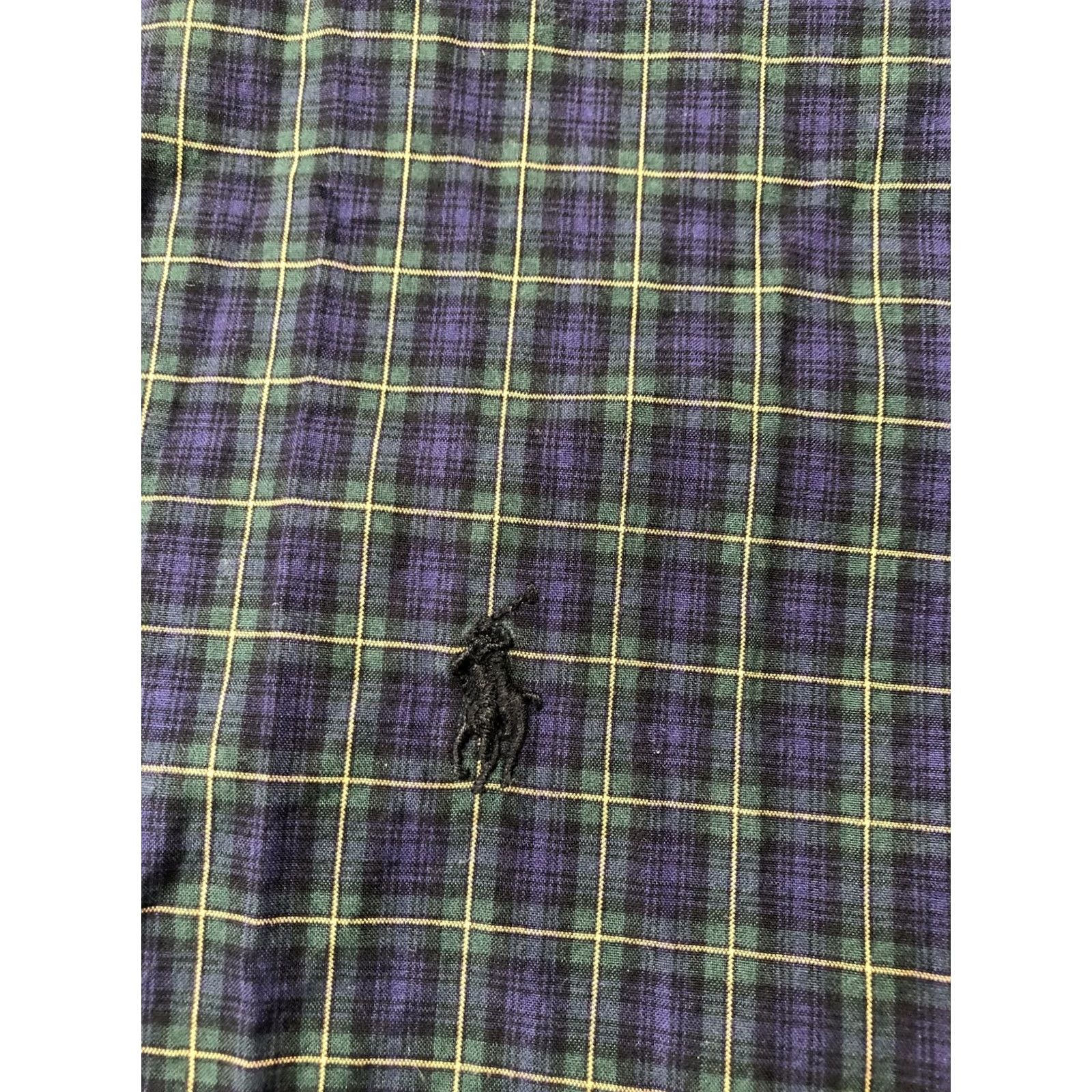 Ralph Lauren Ralph Lauren Shirt Mens 2XL Green Plaid Button-Down Long Sleeve Pony Logo Shirt Size US XXL / EU 58 / 5 - 6 Thumbnail