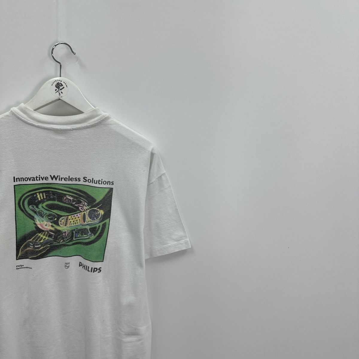 Microsoft Vintage 90s Philips Phone Promo tee Wireless rare y2k hype Size US L / EU 52-54 / 3 - 4 Thumbnail