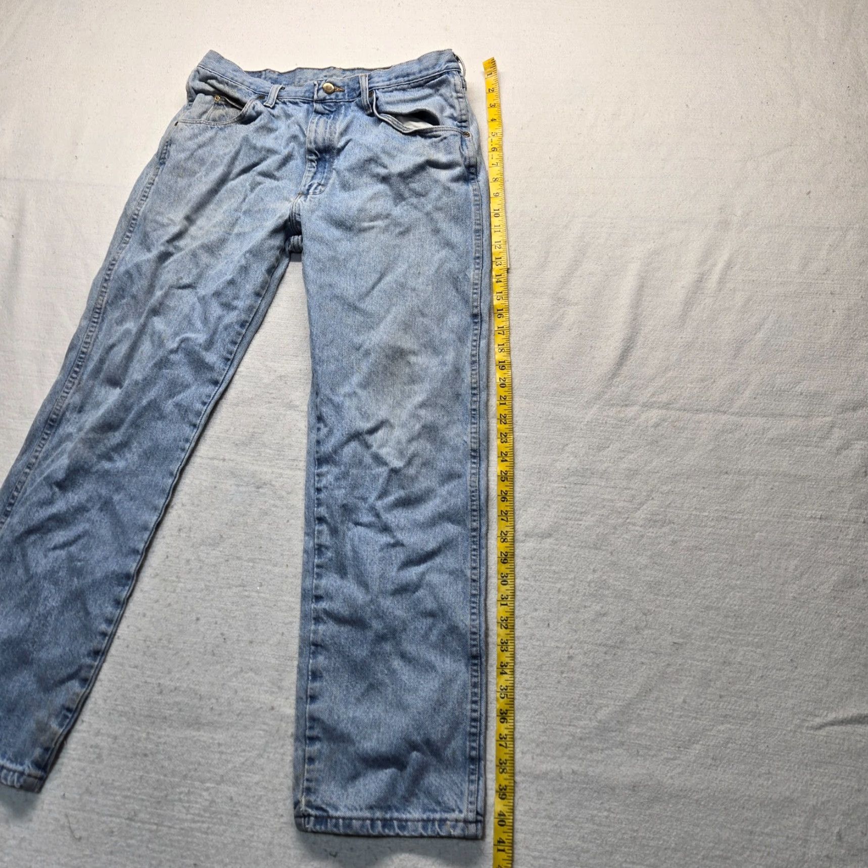 Wrangler Wrangler Jeans Denim Pants Tapered 96501SL Adult Men's 34 x 32 Blue Cotton Denim Vintage No Size US 32 / EU 48 - 7 Thumbnail