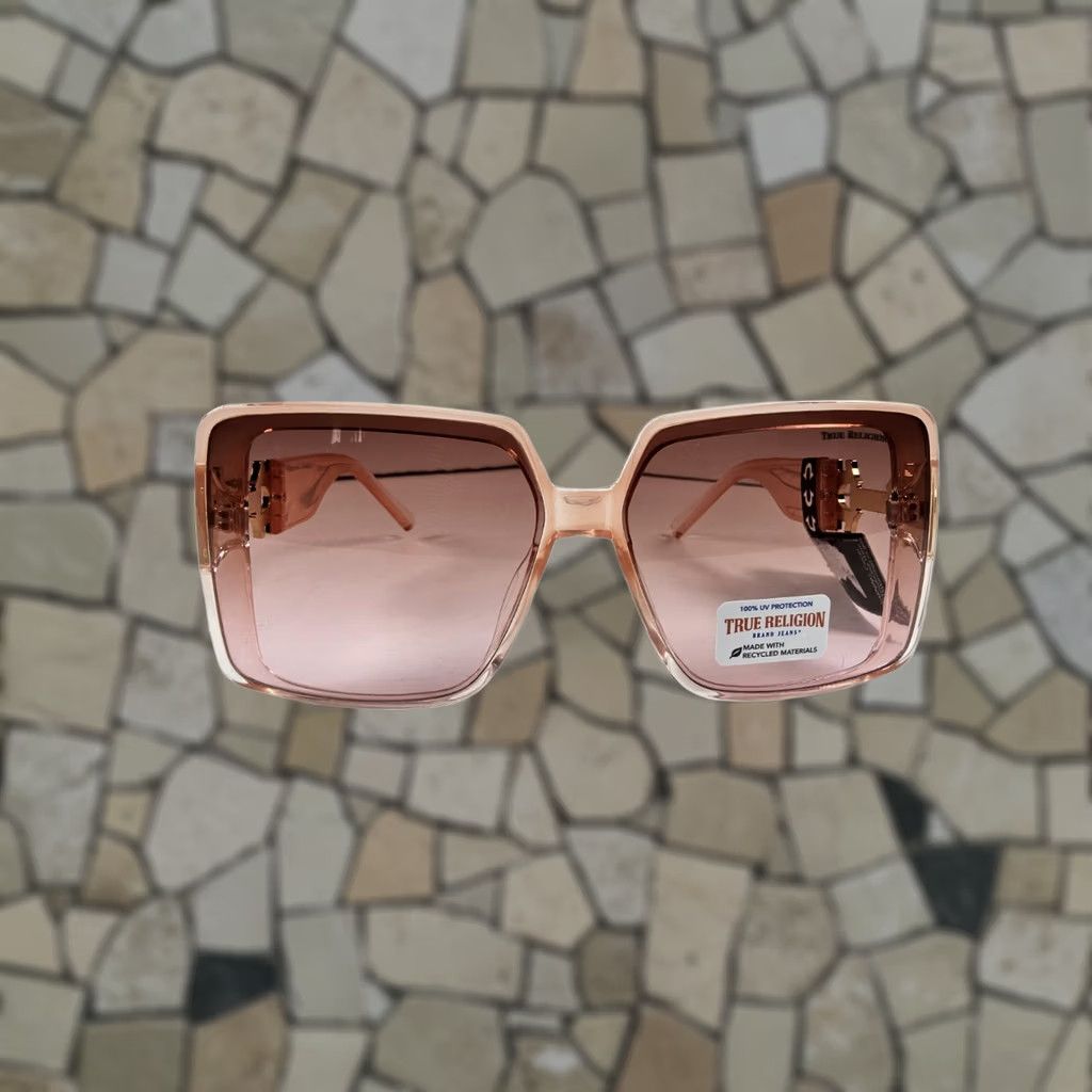 True Religion VINTAGE True Religion Sunglasses Square Pink Gold Logo 100% UV Protection Oversized Womens Size ONE SIZE - 1 Thumbnail