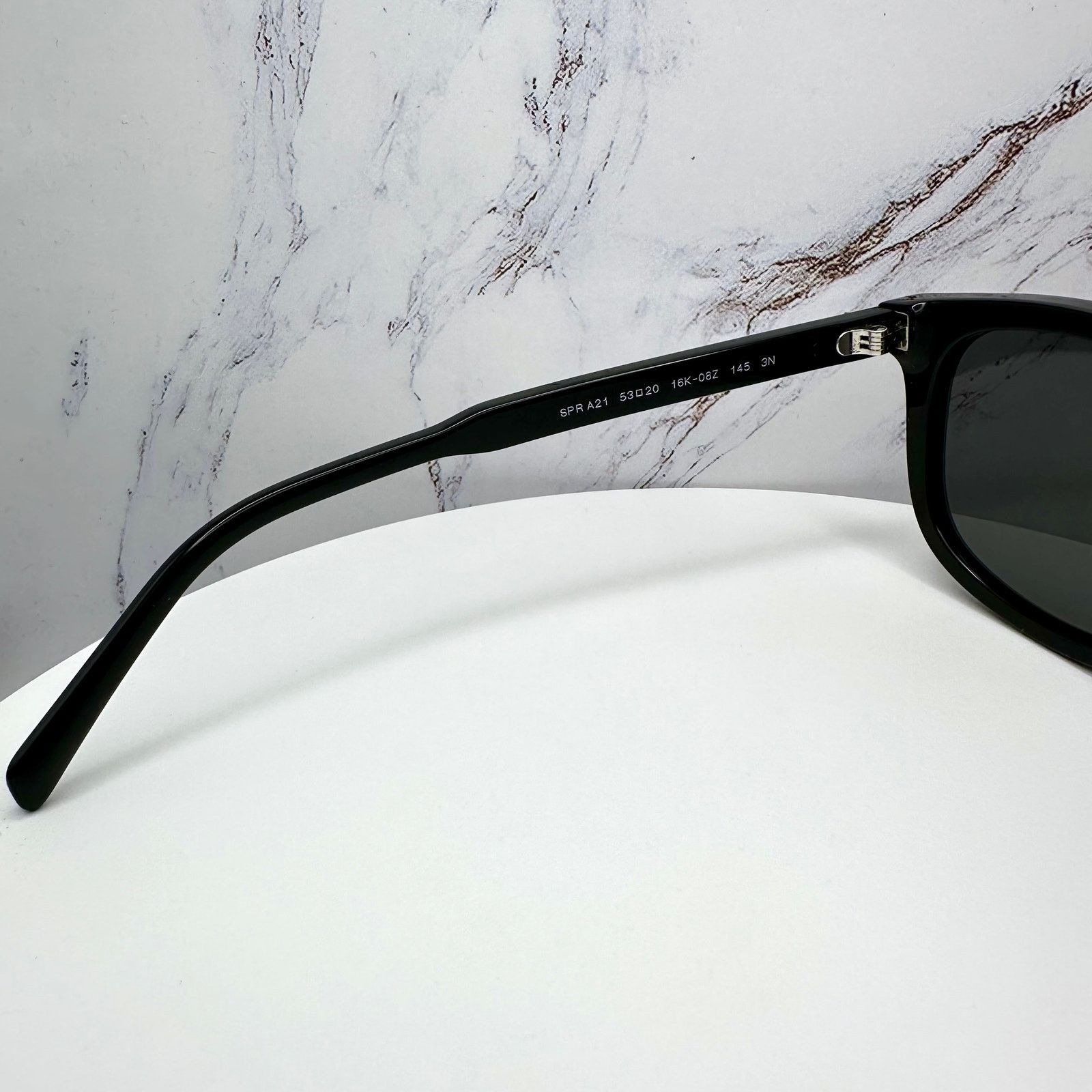 Prada New PRADA Sunglasses Black Acetate Square Silver Metal Logo Size ONE SIZE - 9 Thumbnail