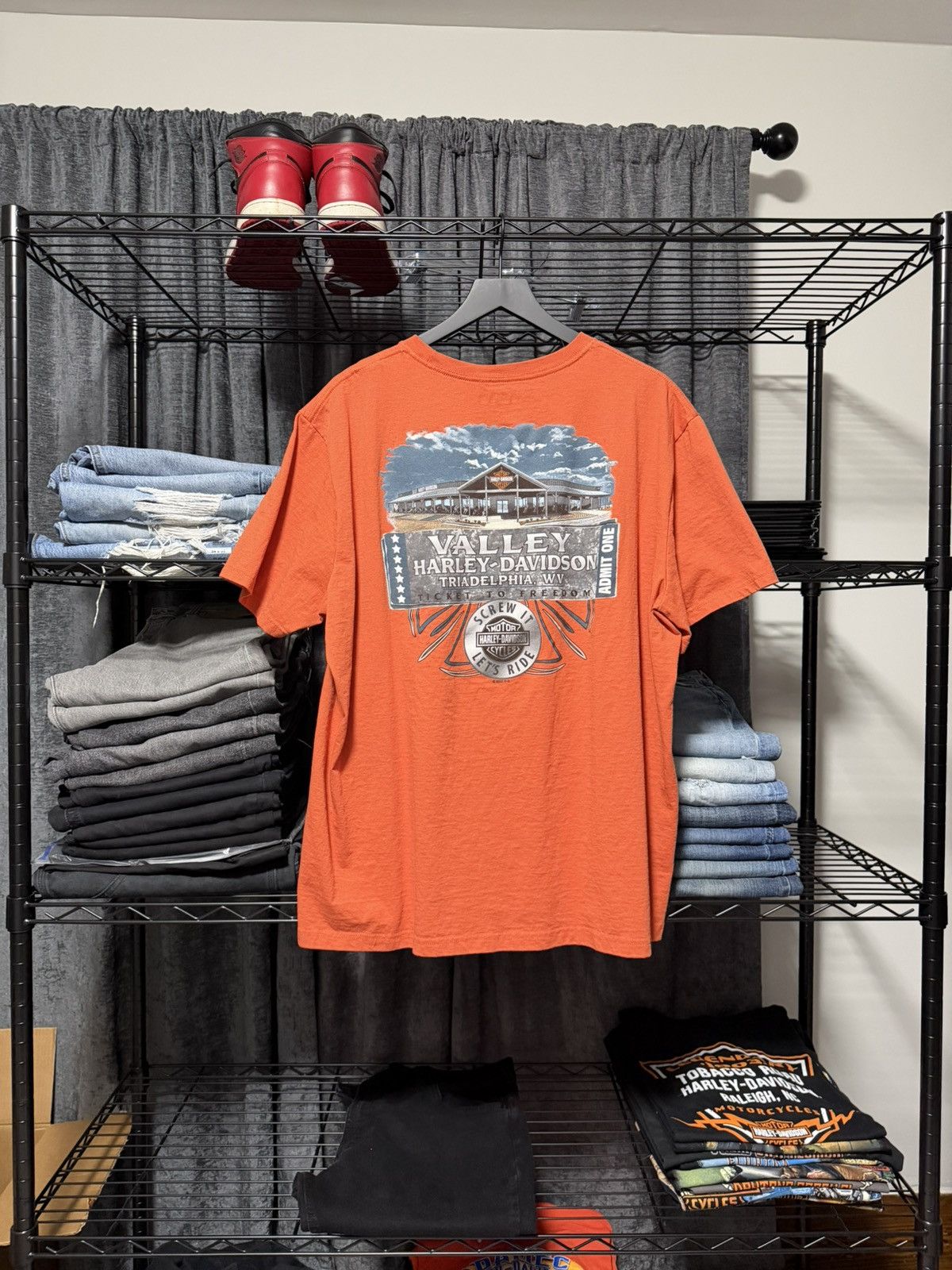 Harley Davidson Valley Harley Davidson of Triadelphia WV Men’s Tee XL Orange Size US XL / EU 56 / 4 - 1 Thumbnail