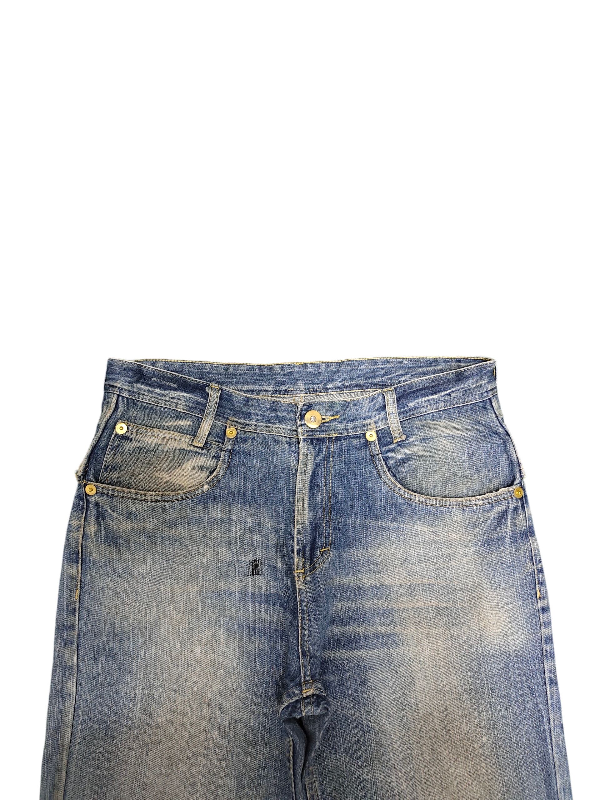 Comme des Garcons × Undercover Japanese Brand Zipper Pocket Clawmark Distress Denim Jeans Size US 34 / EU 50 - 2 Thumbnail