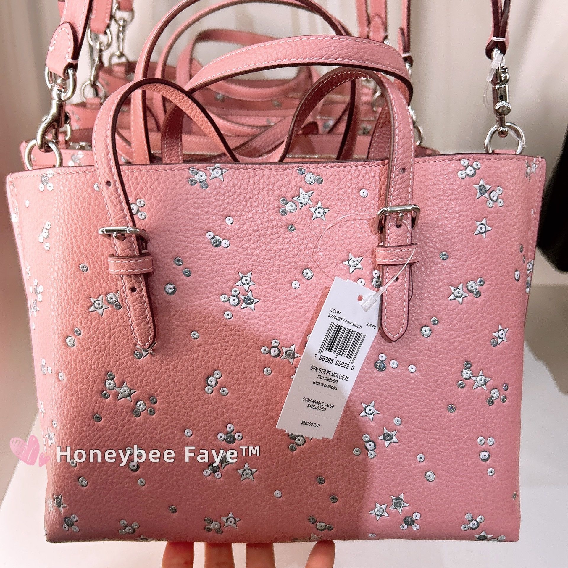 Coach Mollie Tote Bag 25 With Star Print CCV87 Size ONE SIZE - 4 Thumbnail