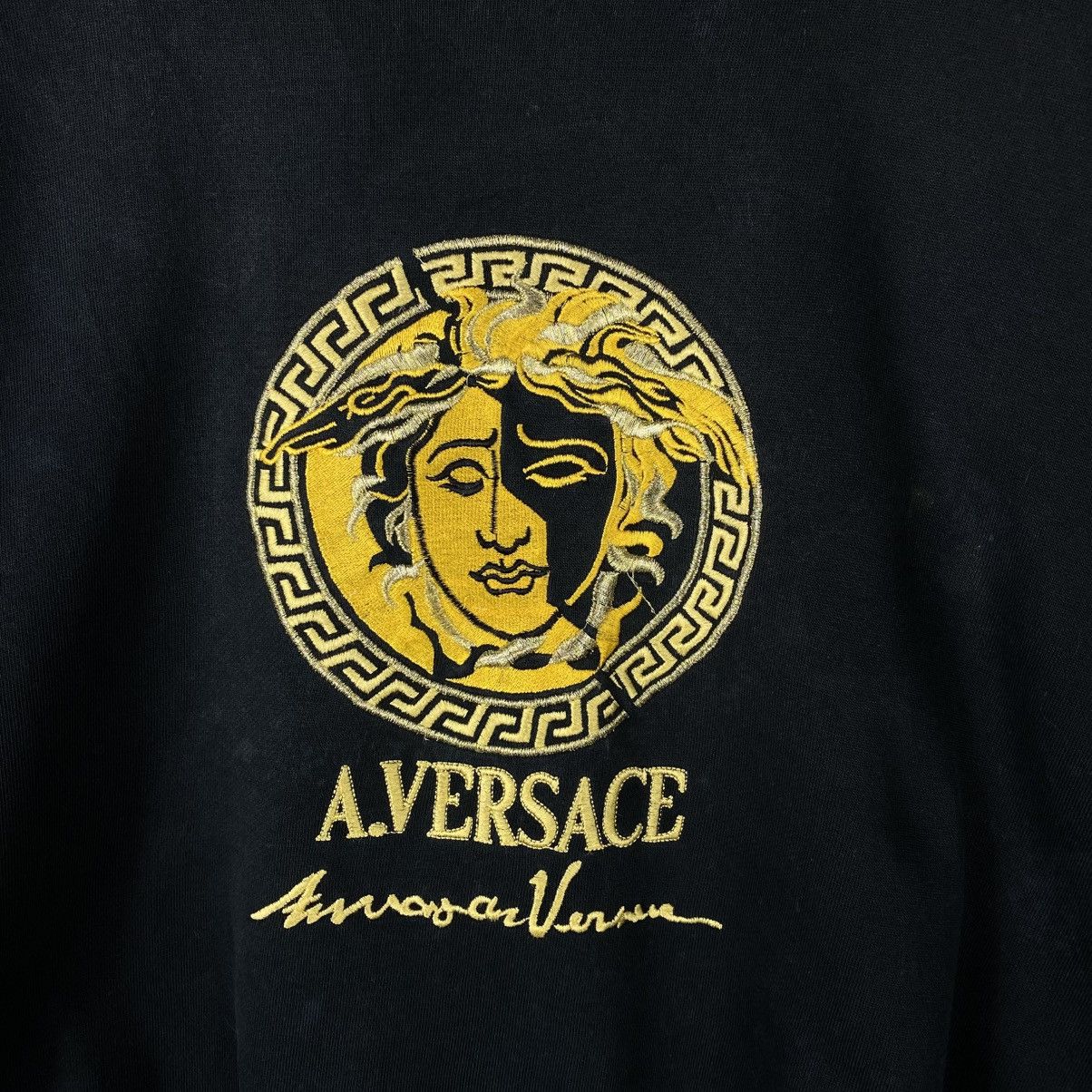 Designer × Vintage 🔥VINTAGE A.VERSACE MEDUSA LOGO SWEATER Size US L / EU 52-54 / 3 - 2 Thumbnail