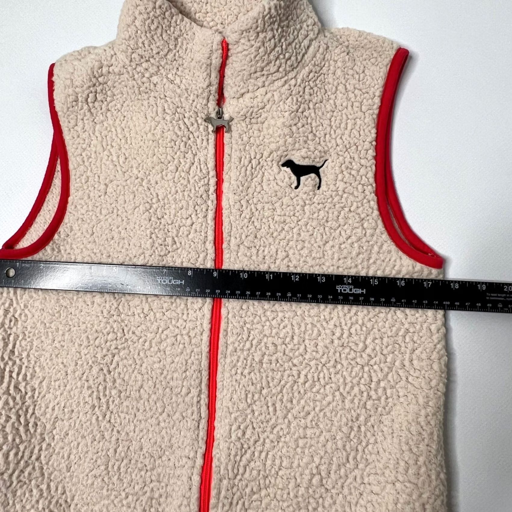 Victoria's Secret VINTAGE Victoria's Secret Pink Vest Full Zip Sleeveless Sherpa Logo Casual XS Cream Vest Womens Size XS / US 0-2 / IT 36-38 - 6 Thumbnail