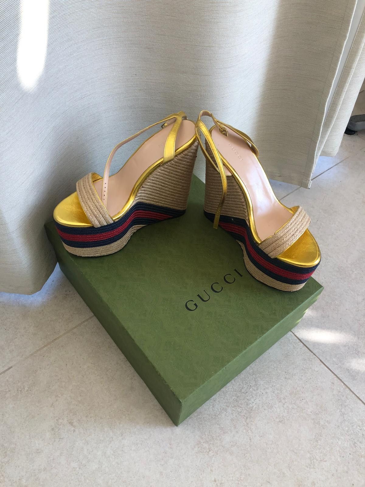 Gucci Gucci Gold Platform Espadrilles - Edizione Limitata di Lusso Size US 10 / IT 40 - 10 Thumbnail