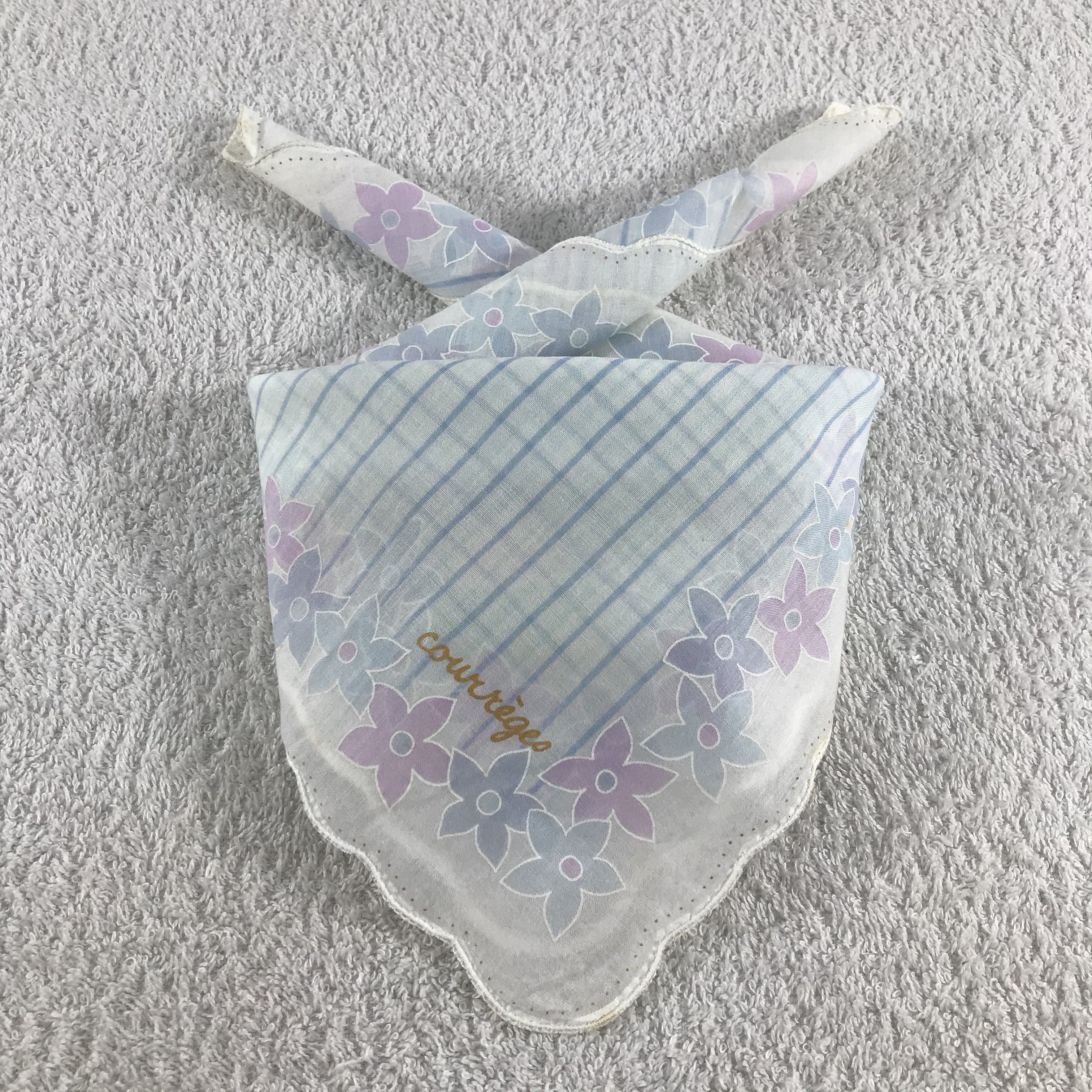 Courreges × Vintage Courreges Bandana / Handkerchief / Neckerchief - S327 Size ONE SIZE - 3 Thumbnail