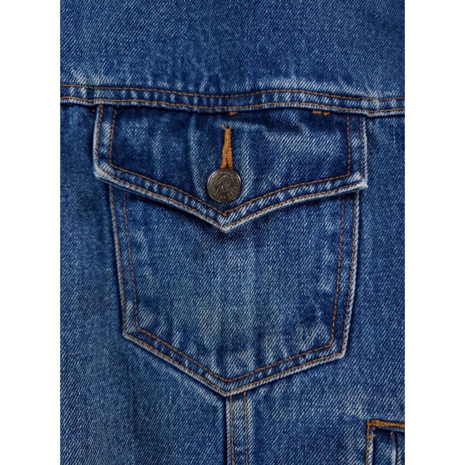 Marlboro VINTAGE Marlboro Country Store Denim Jacket Leather Collar Trucker Mens L Blue 90s Y2K Jacket Mens L Size US L / EU 52-54 / 3 - 2 Thumbnail