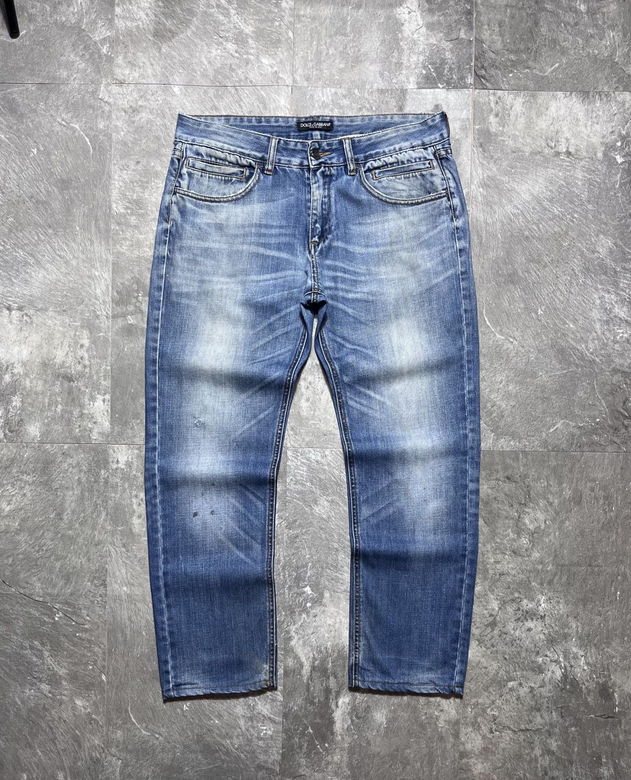 Dolce & Gabbana Vintage Dolce Gabbana Faded Denim Jeans Metal Logo Size US 36 / EU 52 - 9 Thumbnail