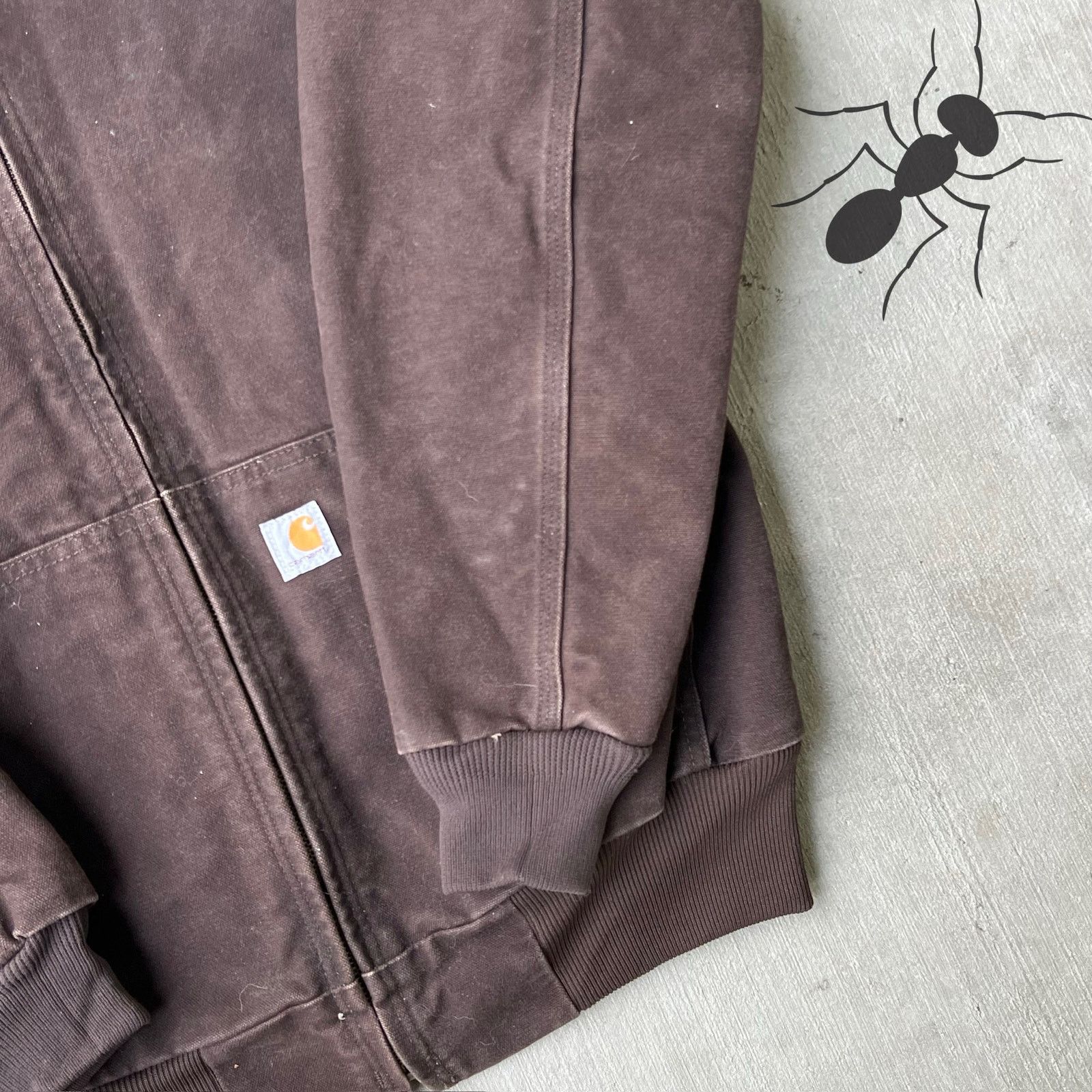Carhartt × Vintage Carhartt WOMENS WJ130 DKB brown hooded work wear jacket Size US S / EU 44-46 / 1 - 4 Thumbnail