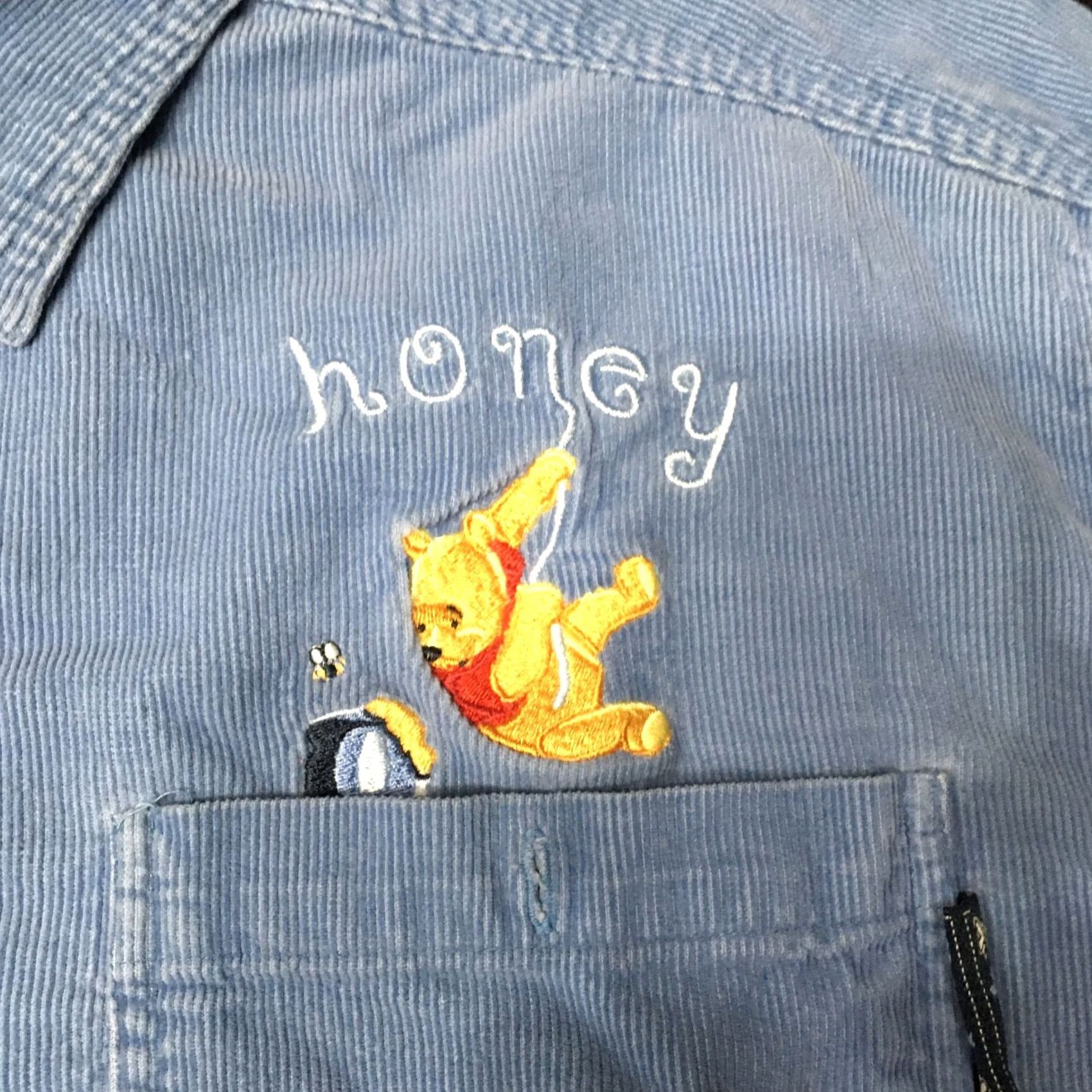 Disney VINTAGE Disney Winnie the Pooh blue Corduroy Long Sleeve Button Up Shirt L Women Blue Embroidered Disney Theme 90s Holiday Casual Mens Womens Girls? Size L / US 10 / IT 46 - 5 Thumbnail