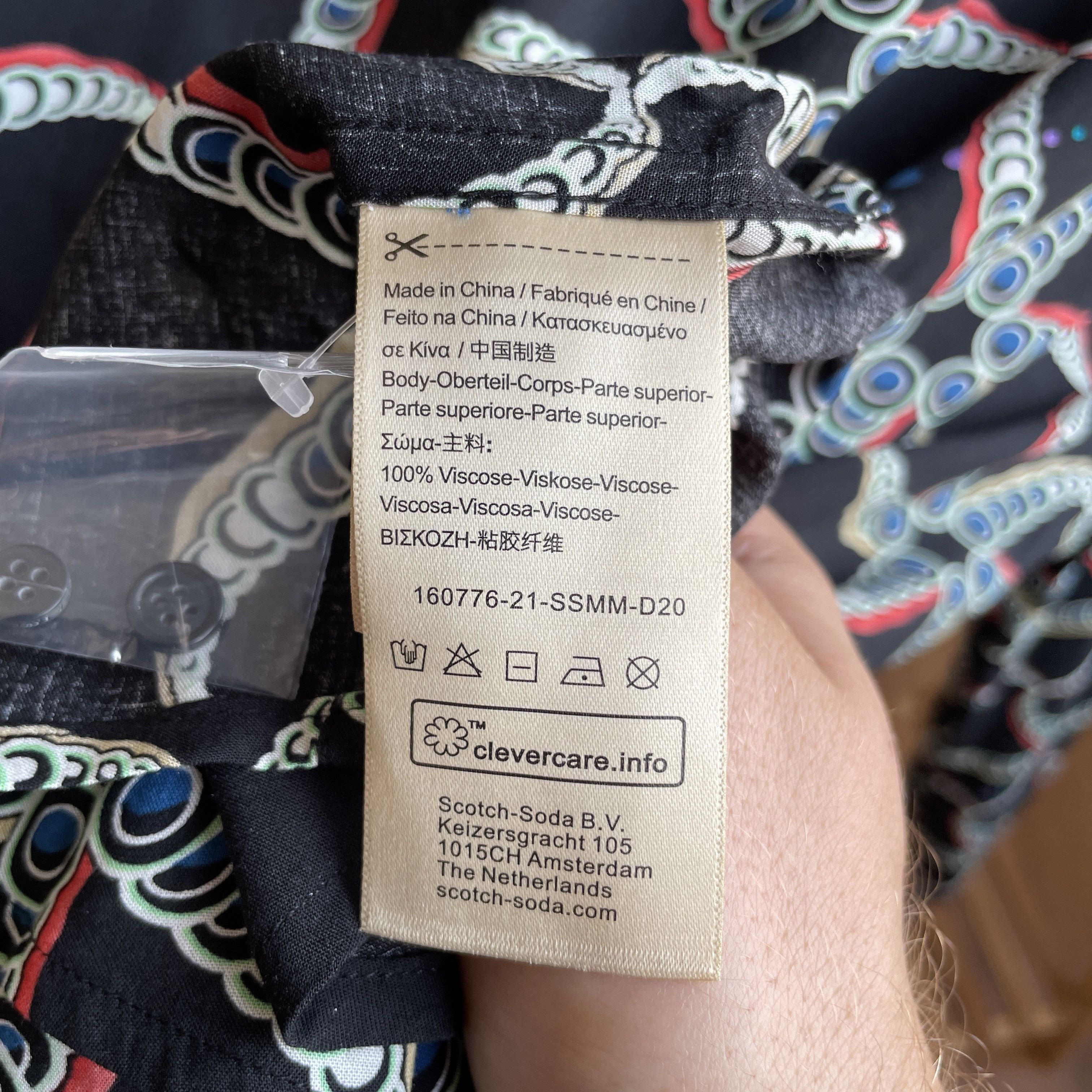 Scotch & Soda Scotch & Soda Printed Relaxed Fit Viscose Shirt Size XL Size US XL / EU 56 / 4 - 8 Thumbnail