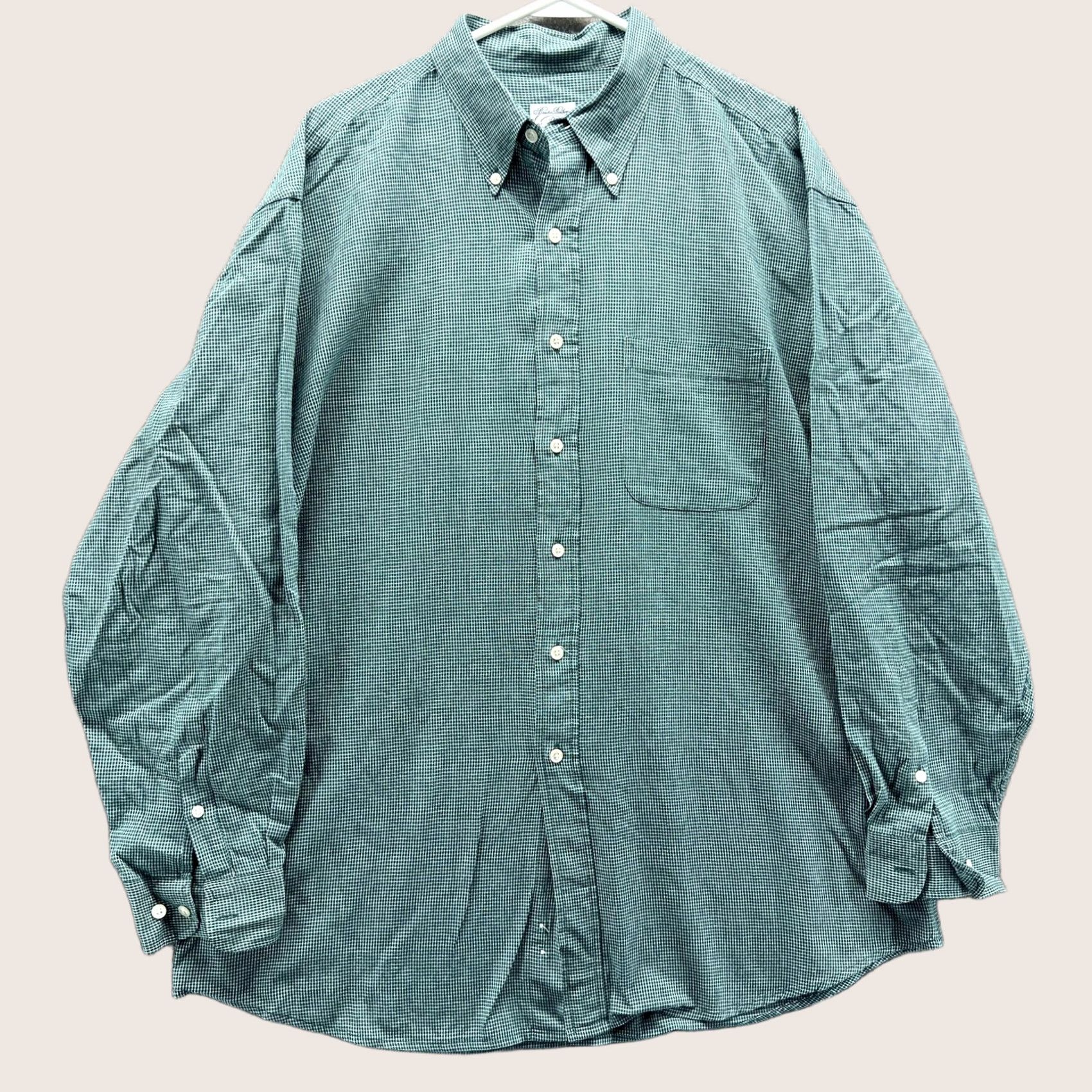 Brooks Brothers Brooks Brothers Shirt Mens L Green Check Long Sleeve Button Front Casual Size US L / EU 52-54 / 3 - 1 Thumbnail