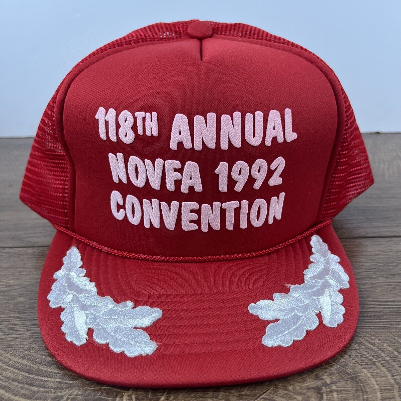 Other 118th Annual NOVFA Convention Hat 1992 Red Cap Adjustable Re Size ONE SIZE - 3 Thumbnail