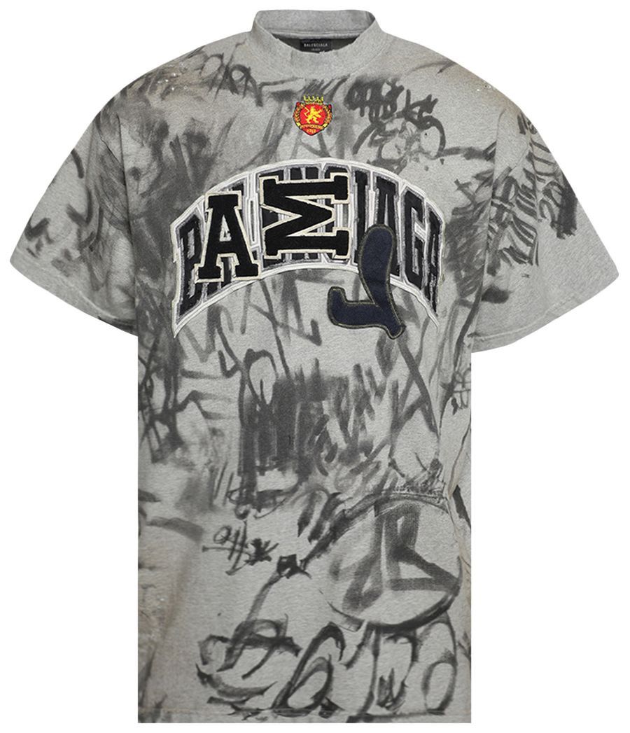 Balenciaga Skater Graffiti-Print T-Shirt in gray Size US XS / EU 42 / 0 - 1 Preview
