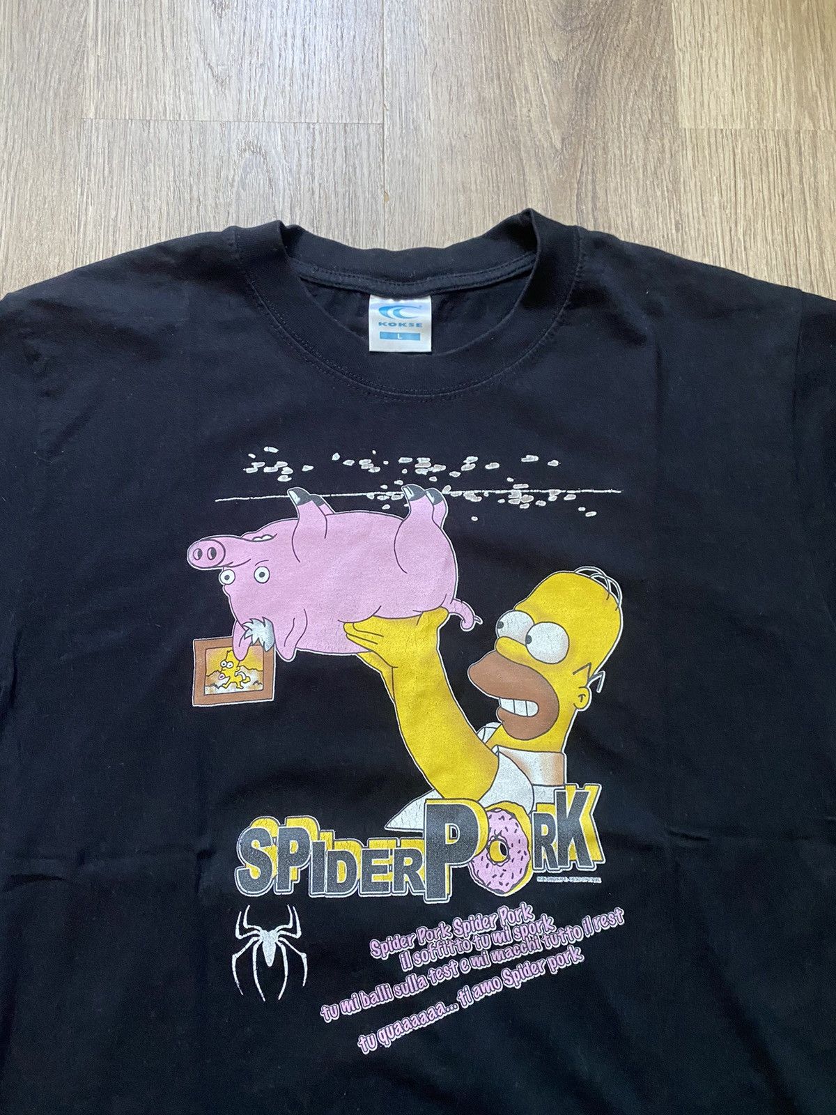 Cartoon Network × The Simpsons × Vintage Vintage The Simpsons T Shirt “Spider Pork” Big Print Art Size US L / EU 52-54 / 3 - 2 Thumbnail