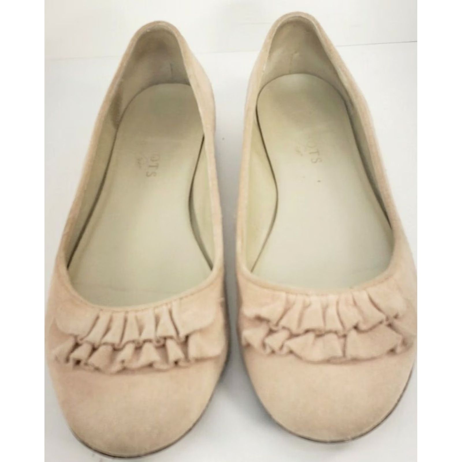 Talbots Talbots Pink Suede Leather Ballet Flats with Skirted Front Size 6 1/2B Comfortable Casual Shoes Womens Flats Led by Talbots Flats and Slip-ons Size US 7 / IT 37 - 2 Thumbnail