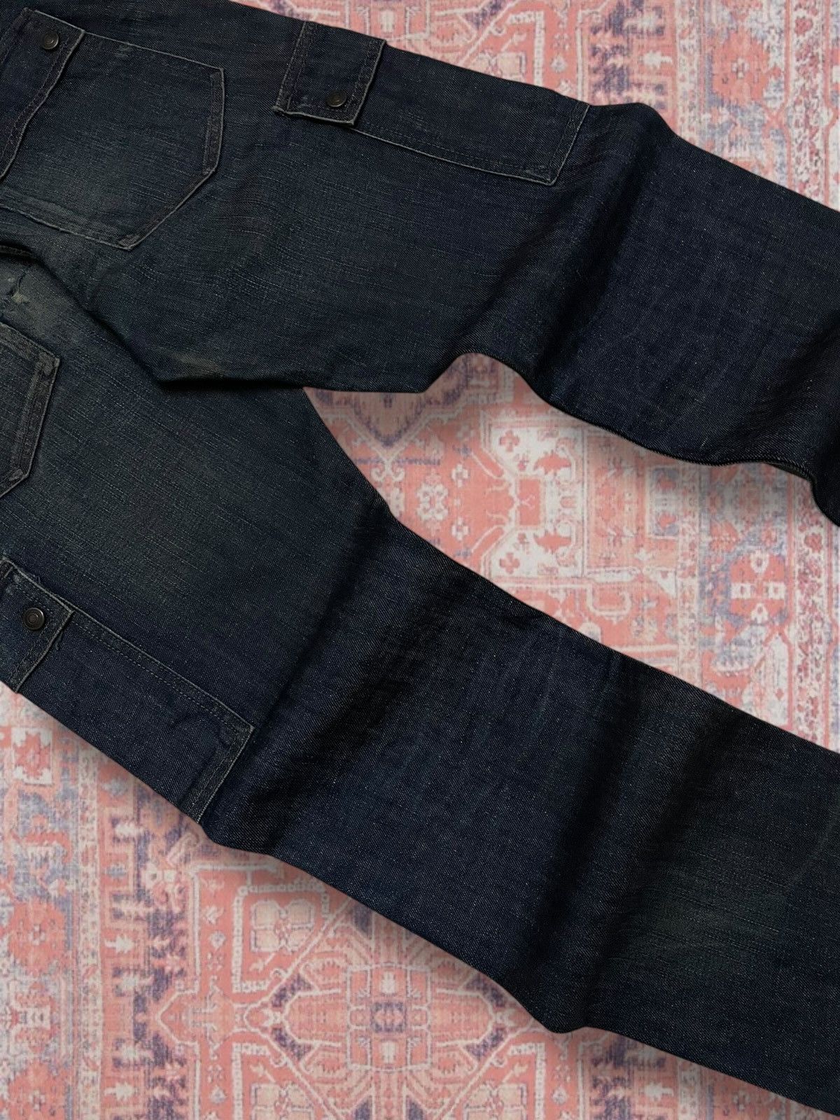 Japanese Brand Vintage Designer Japan Back Number Indigo Distressed Denim Size US 32 / EU 48 - 13 Thumbnail
