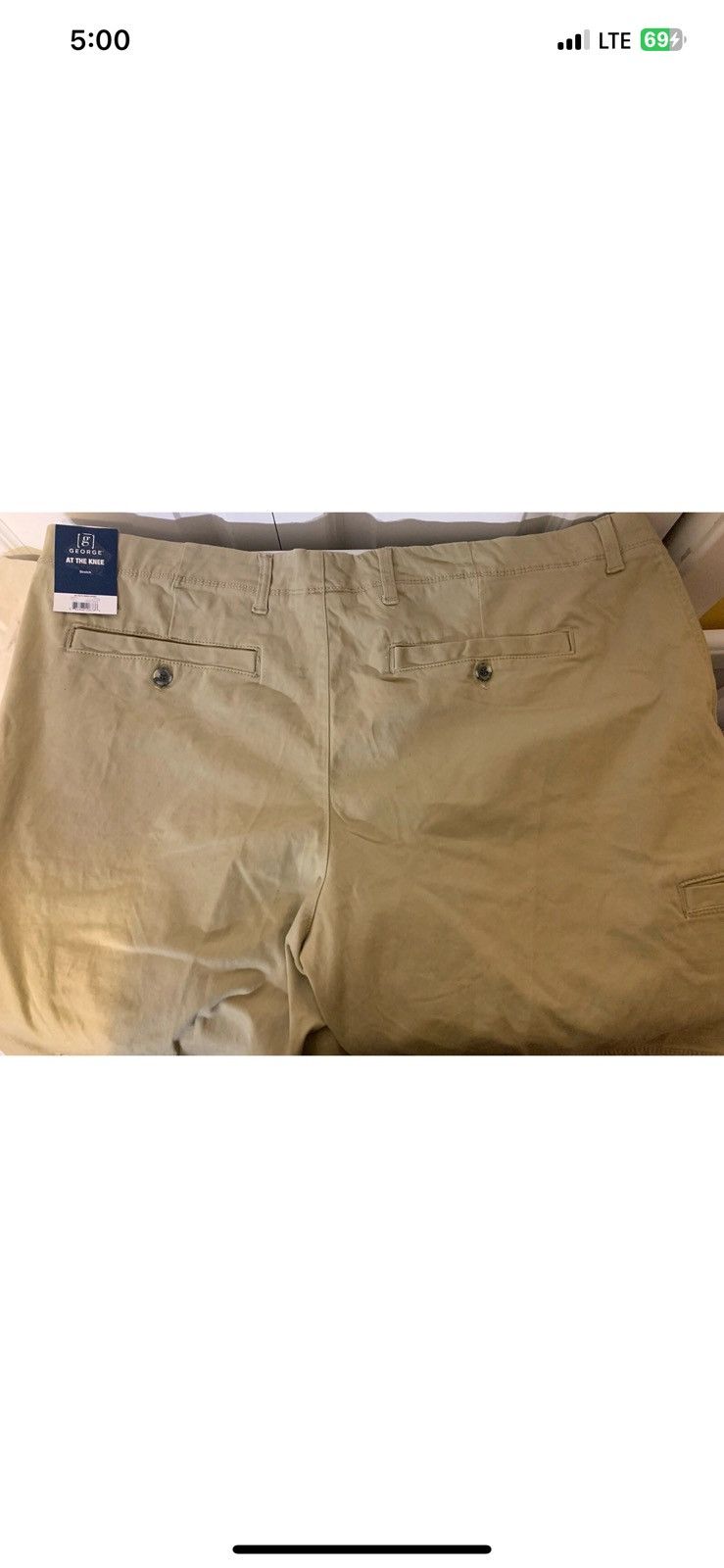 George George mens sz 46 at the knee shorts khaki brown Size US 44 / EU 60 - 5 Thumbnail