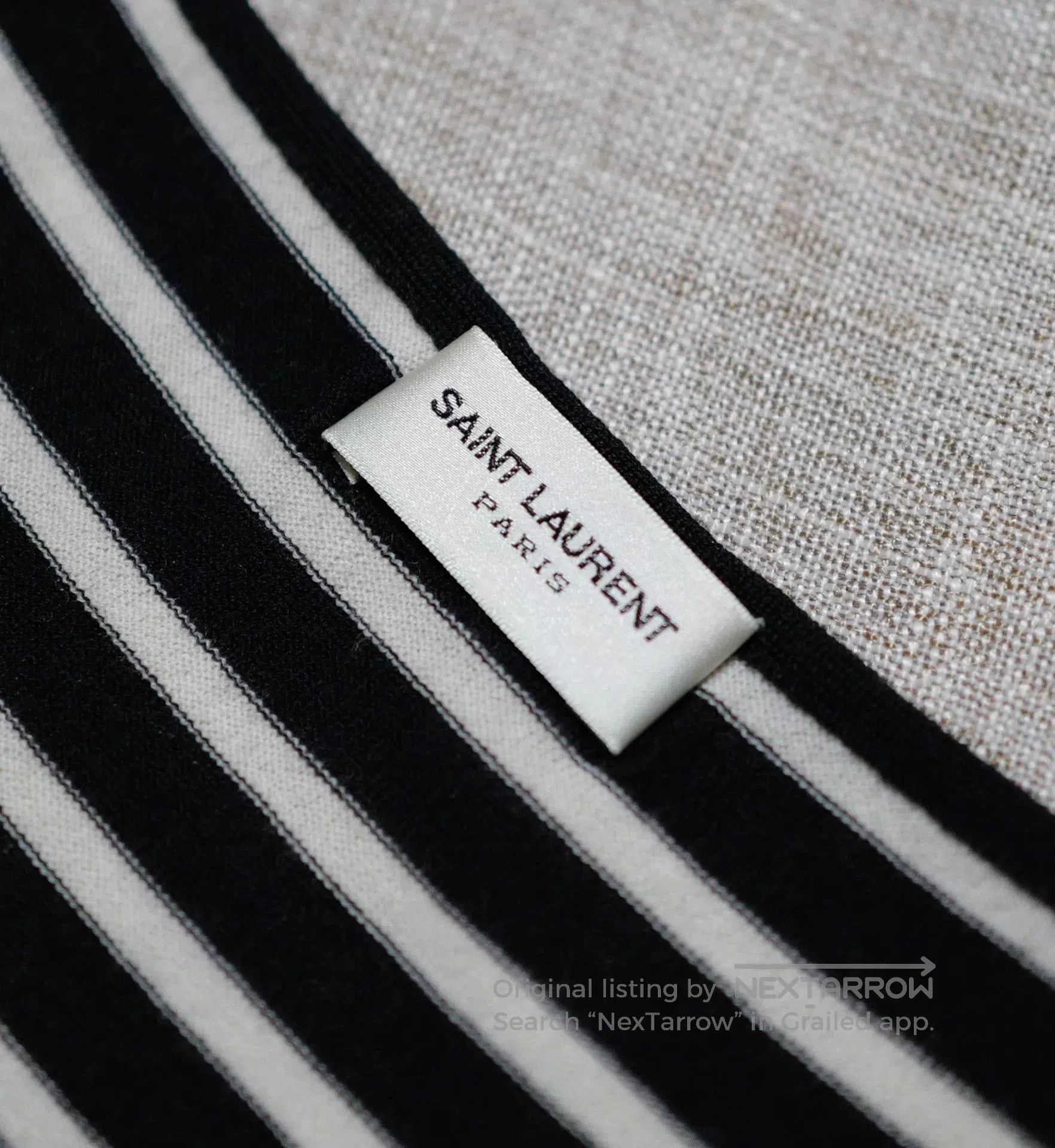 Saint Laurent Paris Saint Laurent Striped Merino Wool Pocket Tee. Size US S / EU 44-46 / 1 - 3 Thumbnail