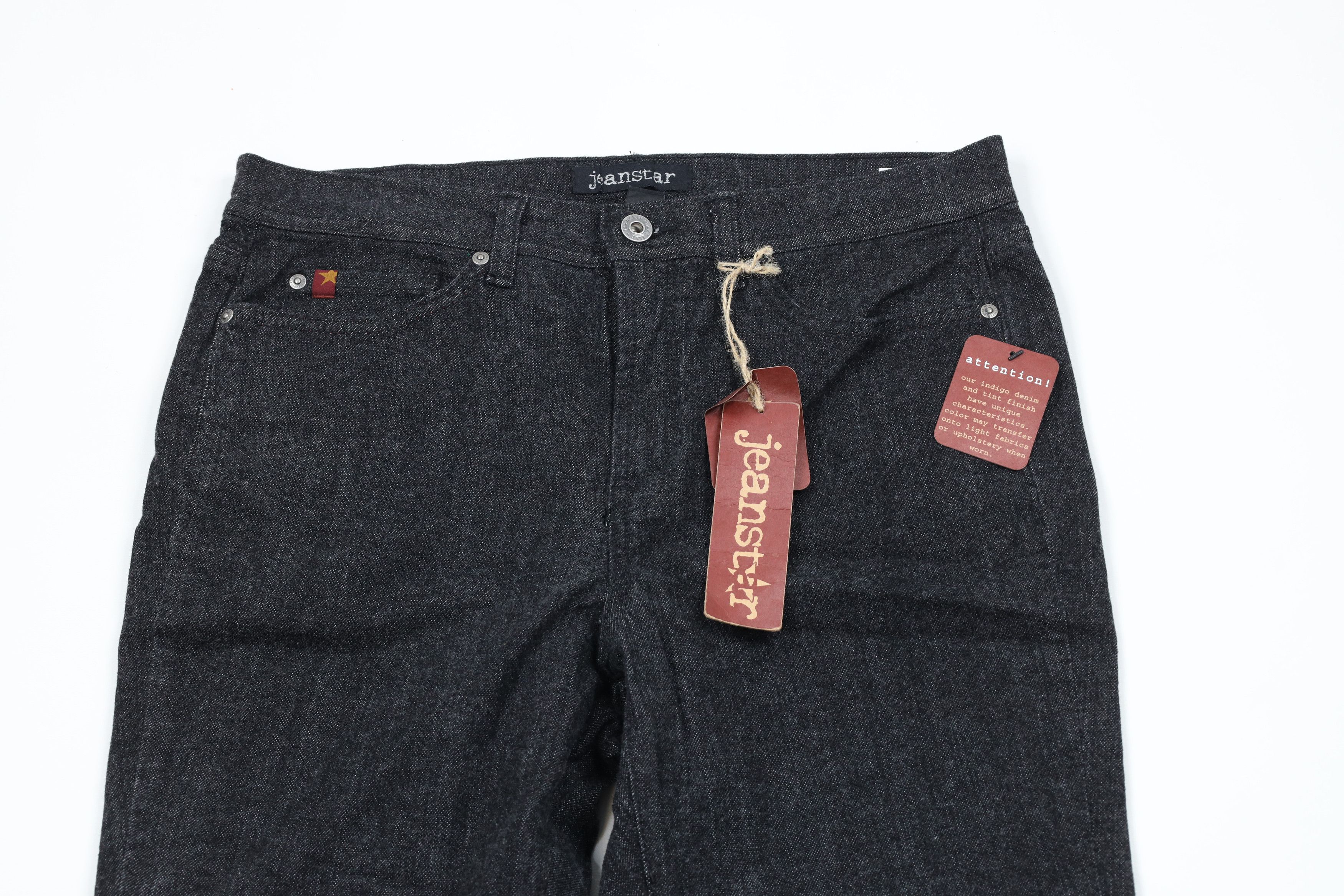 Vintage Deadstock Vintage Y2K Babydoll Wide Leg Denim Jeans Black Size 32" / US 10 / IT 46 - 2 Thumbnail