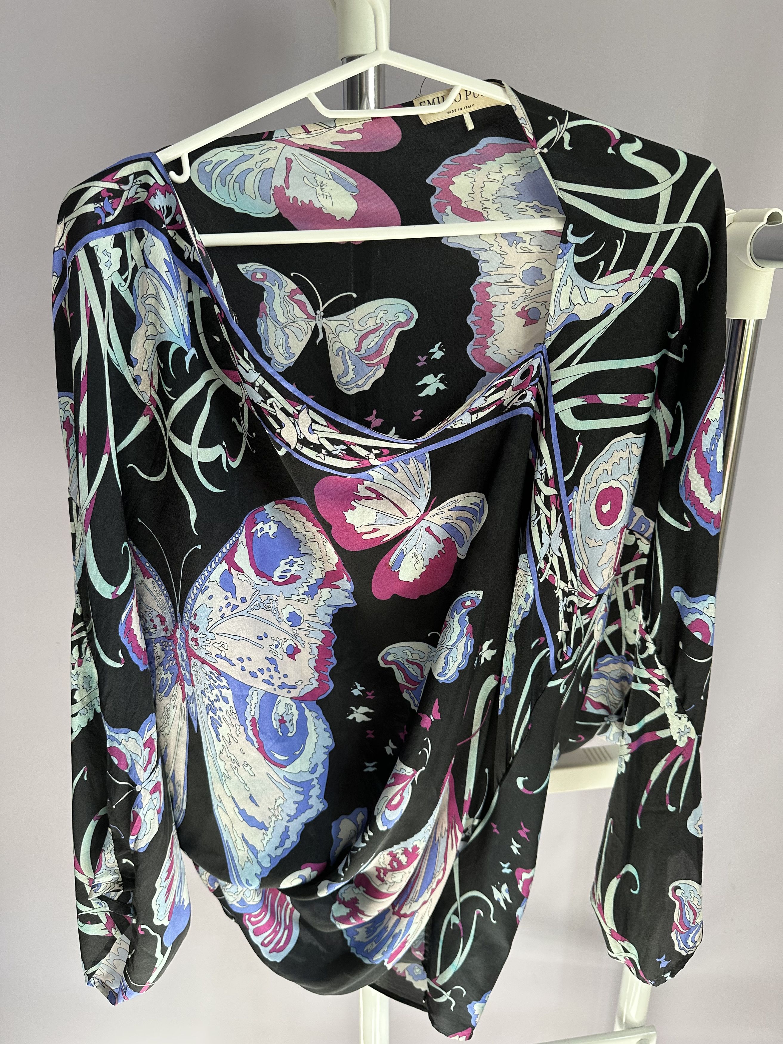 Emilio Pucci × Vintage Emilio Pucci silk butterfly print Size XS / US 0-2 / IT 36-38 - 3 Thumbnail