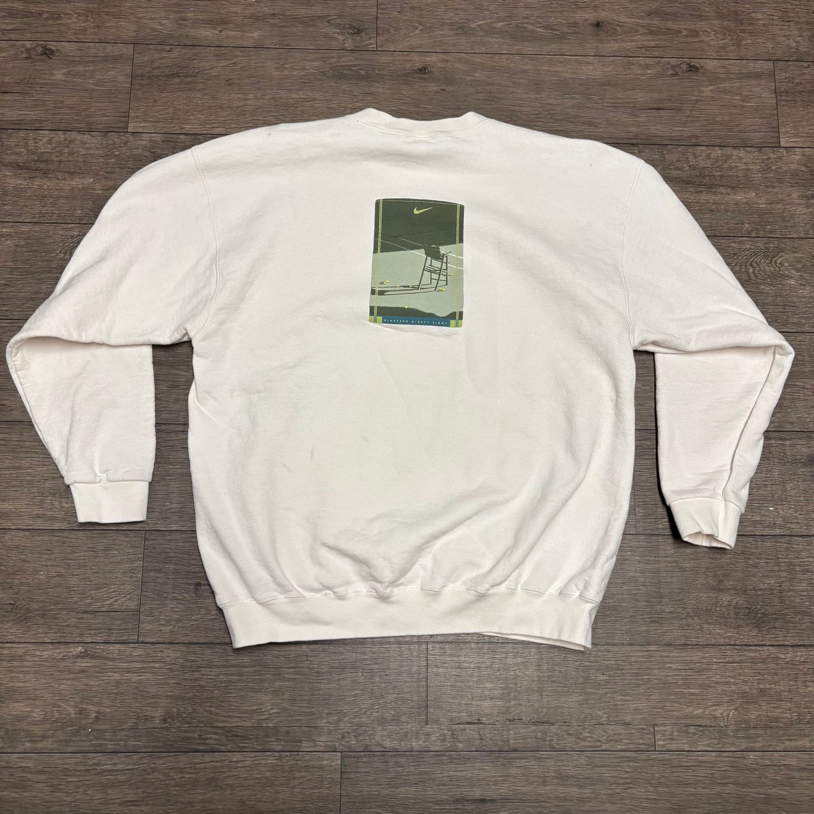 Nike × Vintage Vintage Nike Tennis The Lipton White Sweatshirt Sz L Size US L / EU 52-54 / 3 - 1 Thumbnail