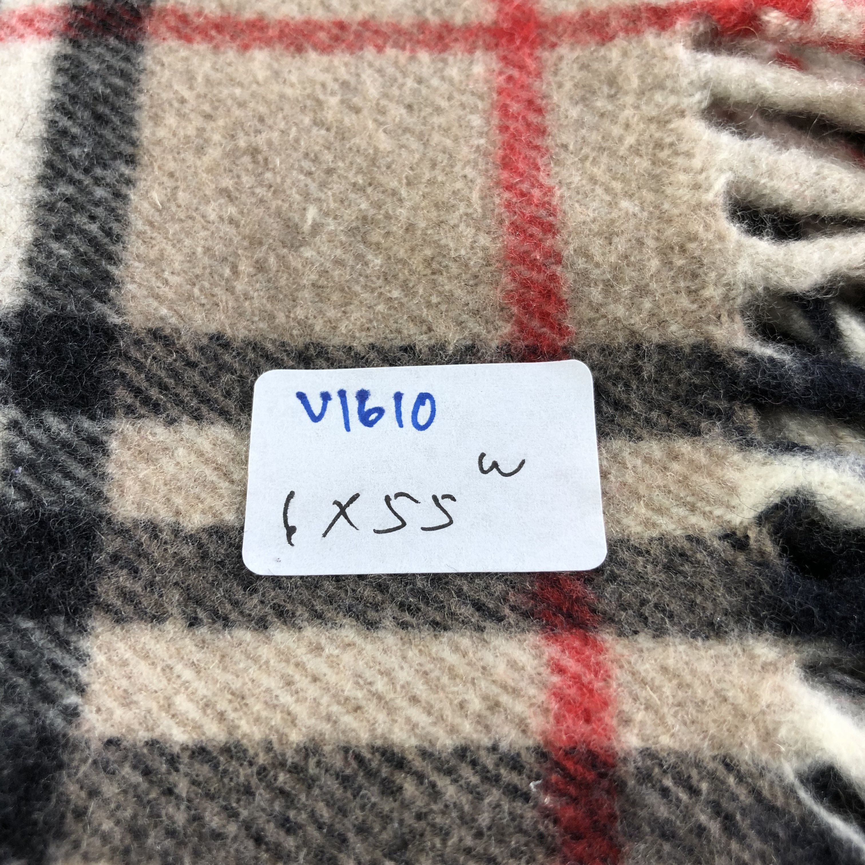 Burberry Burberry Nova Check Fringe Wool Scarf Muffler V1610 Size ONE SIZE - 5 Thumbnail