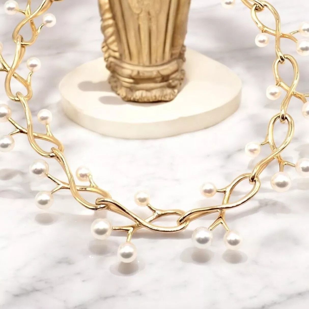 Vintage Angela Cummings & Assael 18k Yellow Gold Pearl Necklace Size ONE SIZE - 2 Thumbnail