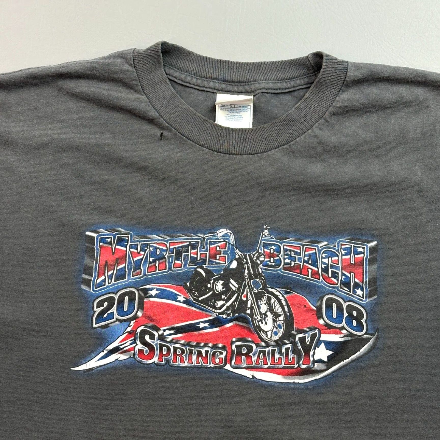 Vintage VINTAGE Tennessee River Biker Shirt Mens XL Gray Myrtle Beach Spring Rally Chopper Graphic Y2K Size US XL / EU 56 / 4 - 3 Thumbnail