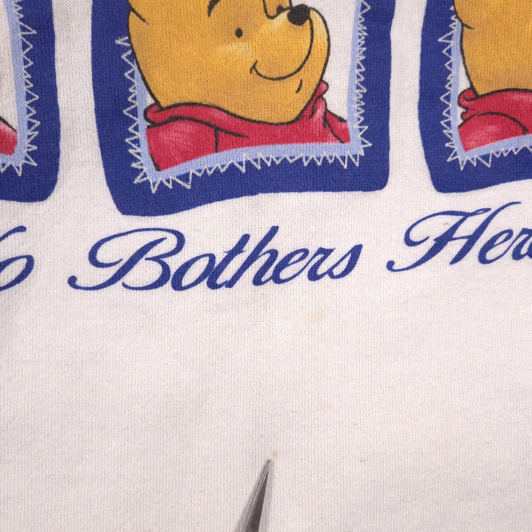 Hereu VINTAGE Pooh Sweatshirt Mens XL White No Bothers Here Pooh Graphic 90s Size US XL / EU 56 / 4 - 5 Thumbnail