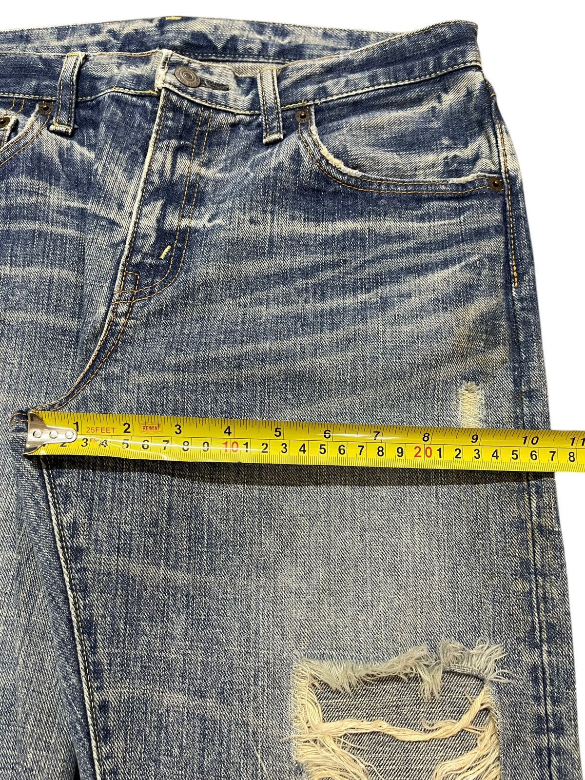 14th Addiction Vintage Japanese Brand Faded Wash Distressed Style Jeans Size US 32 / EU 48 - 15 Thumbnail