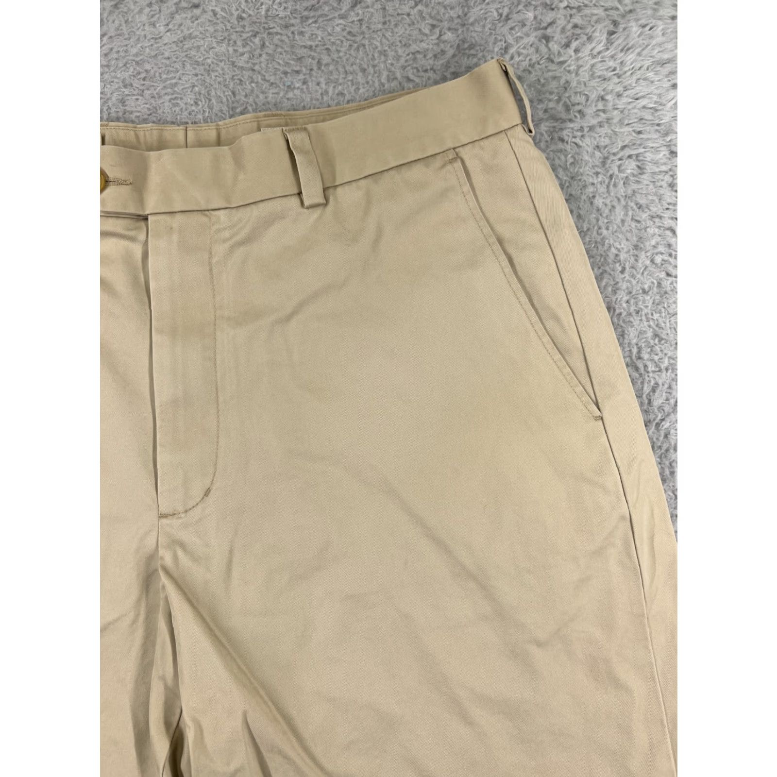 Nordstrom John W Nordstrom Shorts Mens 35 Beige Khaki Golf 100% Supima Cotton Golfer Size US 35 - 5 Thumbnail
