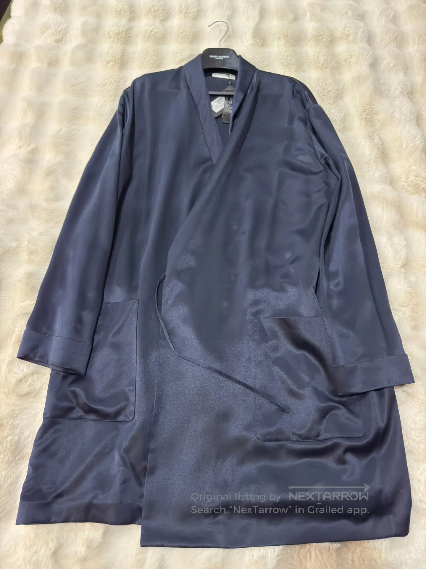 Saint Laurent Paris Saint Laurent Paris Silk Men's Coat Bathrobe Sleepwear| Size US L / EU 52-54 / 3 - 3 Thumbnail