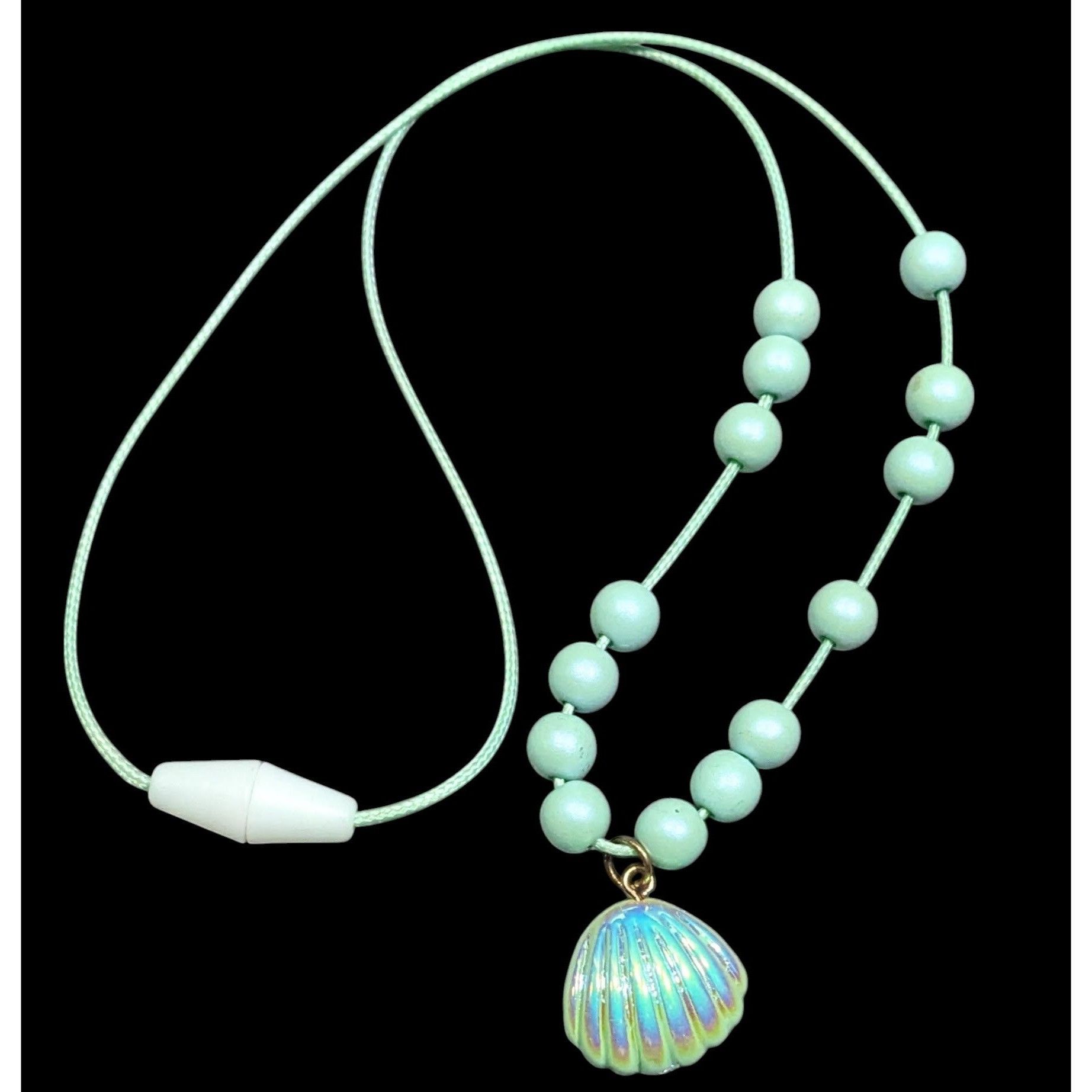 Other Mermaidcore Iridescent Blue Beaded Pendant Necklace Size ONE SIZE - 1 Thumbnail