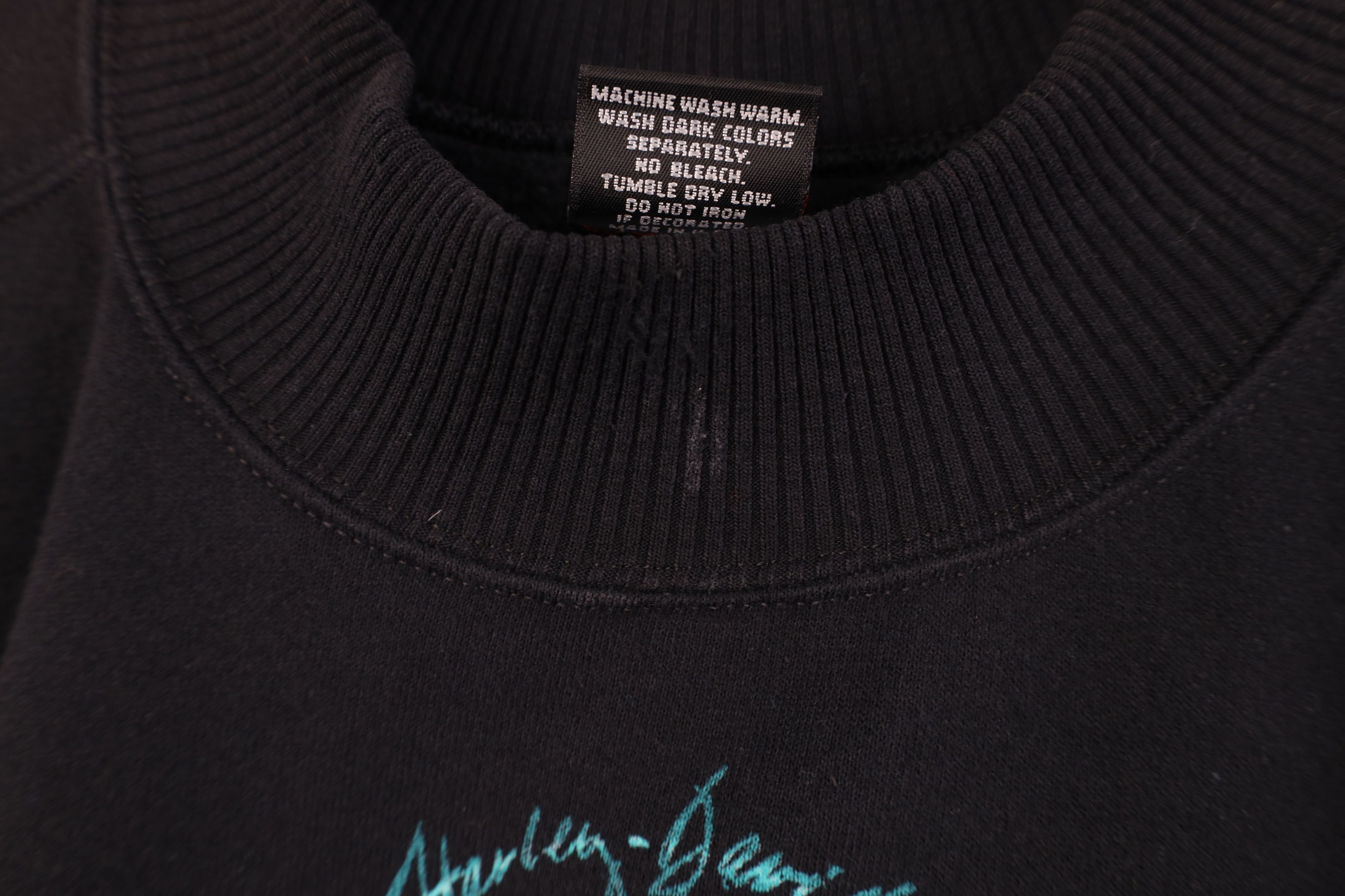 Harley Davidson Vintage 90s Harley Davidson American Mock Neck Sweatshirt Size XL / US 12-14 / IT 48-50 - 6 Thumbnail
