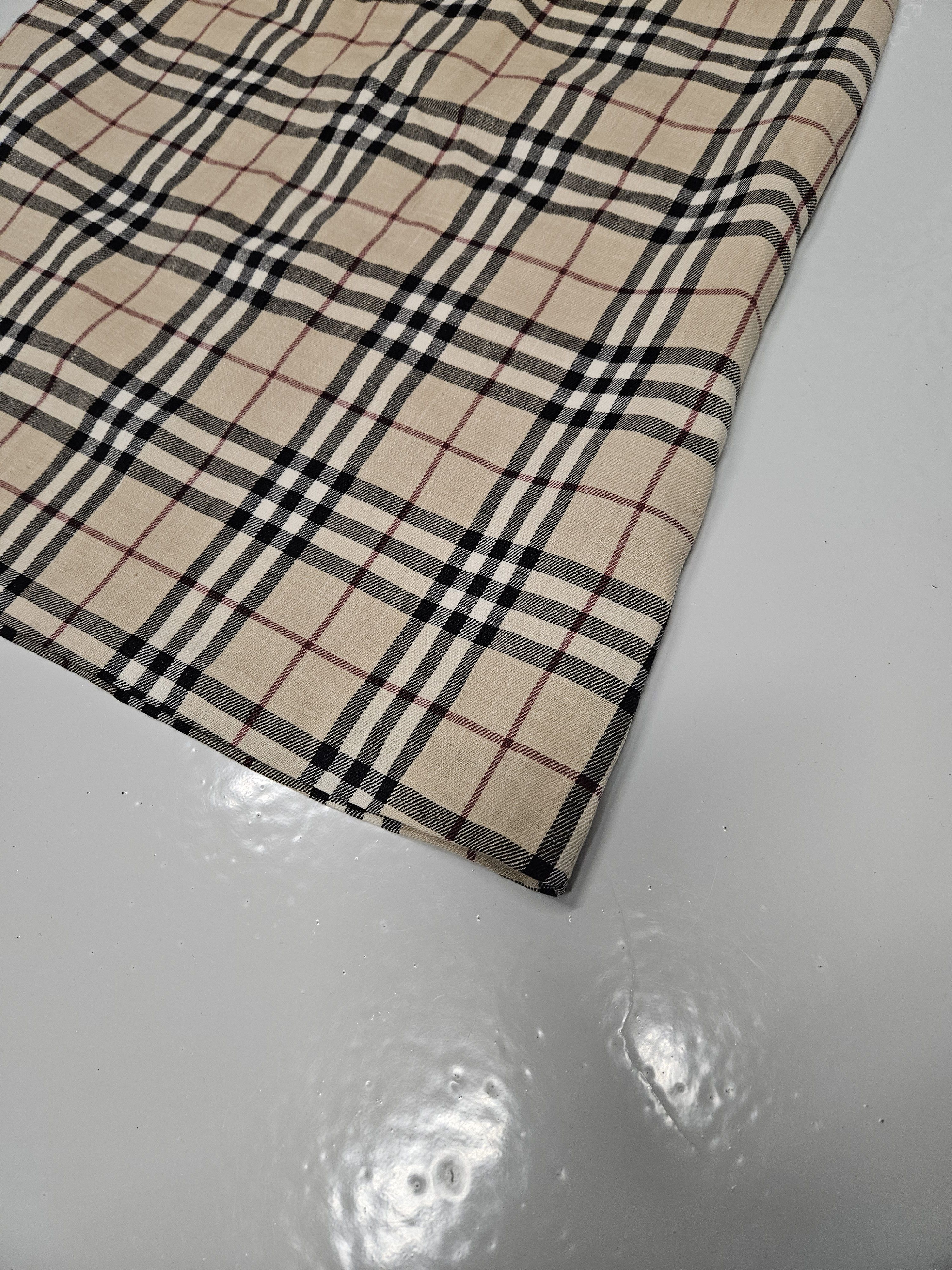 Burberry Vintage y2k burberry nova check wool and linen skirt Size 28" / US 6 / IT 42 - 9 Thumbnail
