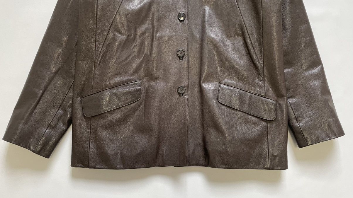Prada A/W 2000 Button Front Brown Leather Jacket Size US S / EU 44-46 / 1 - 8 Thumbnail