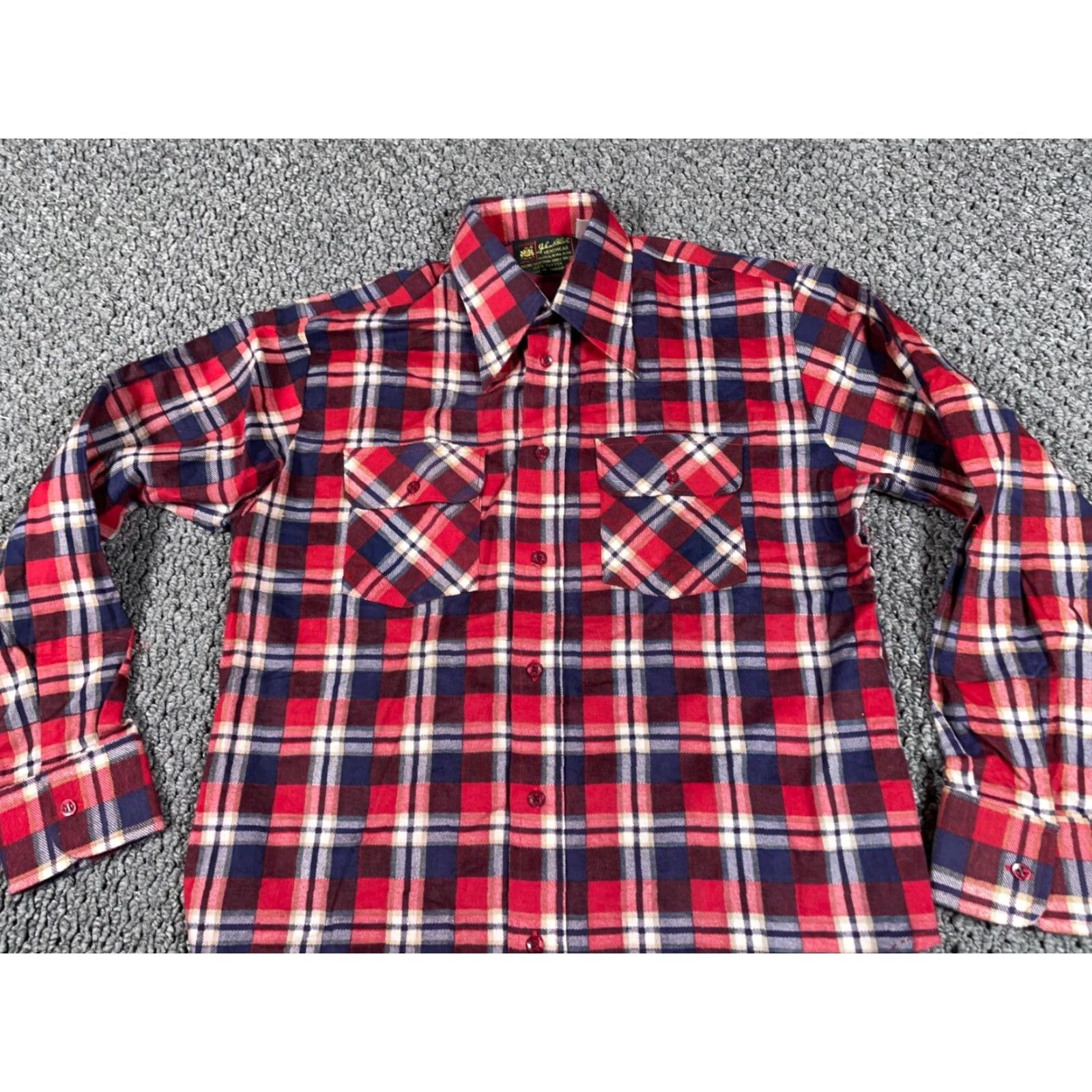 Blair VINTAGE John Blair Grunge Flannel Shirt Adult Medium Red Plaid 90s Mens Size US M / EU 48-50 / 2 - 4 Thumbnail