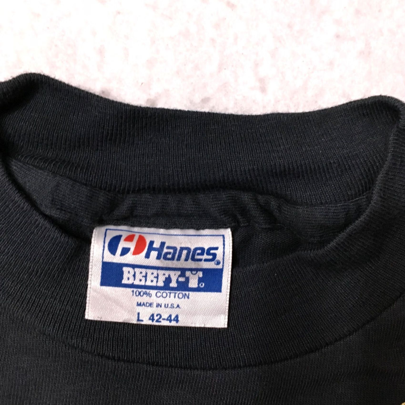 Hanes New Title: Vintage 1989 University Illinois Shirt - Mens Size Medium, Solid Cotton, Embroidered, Black Size US L / EU 52-54 / 3 - 4 Thumbnail