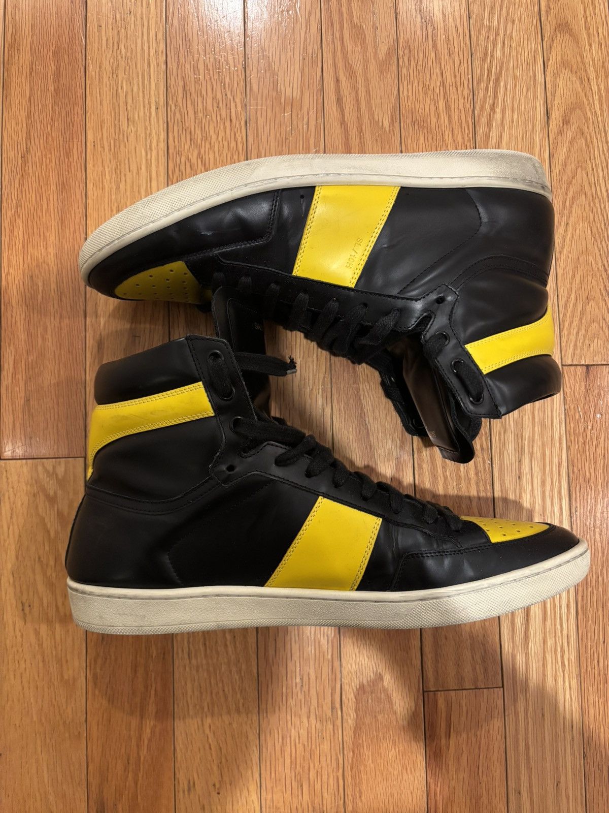 Saint Laurent Paris Saint Laurent SL/10H Hightop Sneakers Size US 12 / EU 45 - 2 Thumbnail