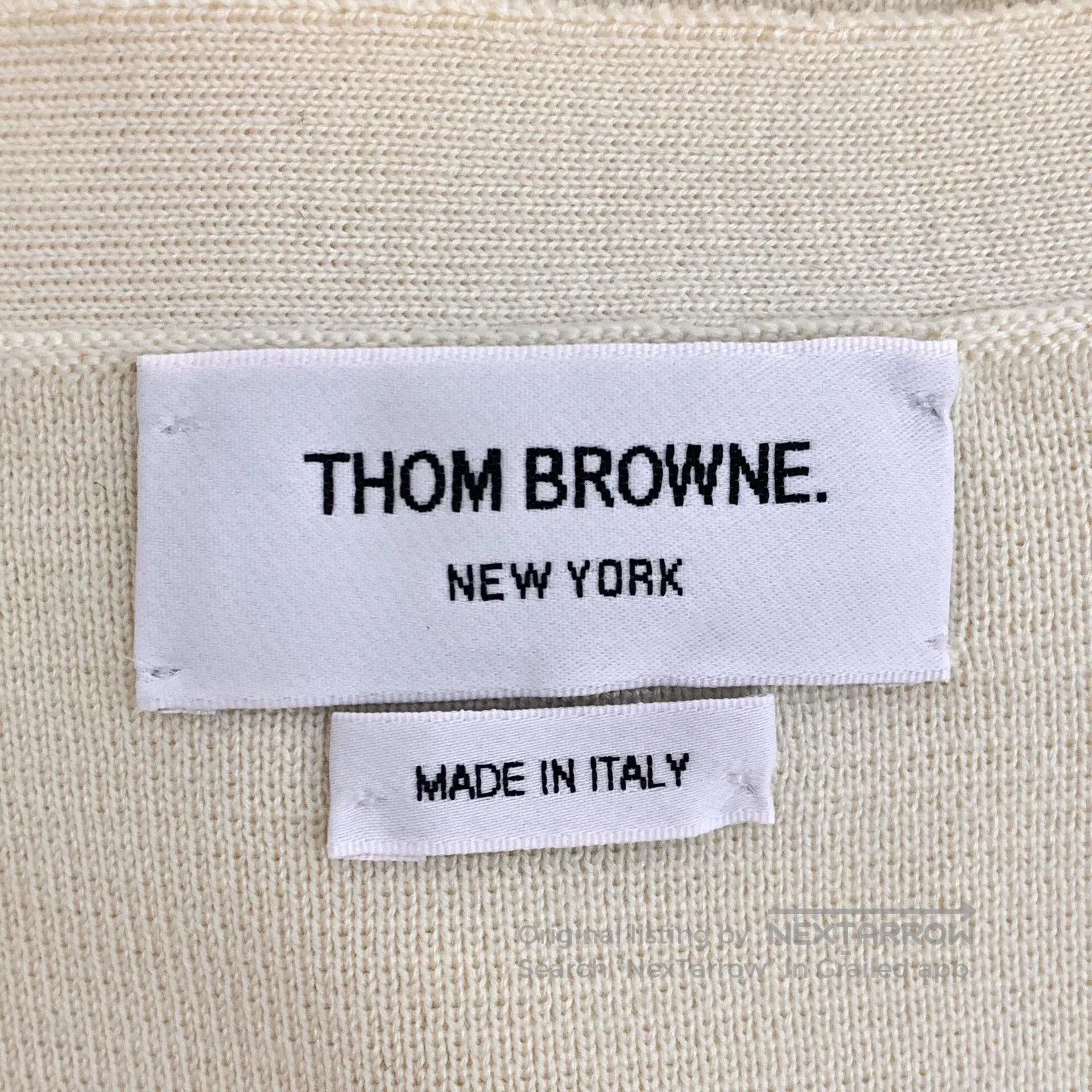 Thom Browne beige classic wool V. Size US M / EU 48-50 / 2 - 5 Thumbnail