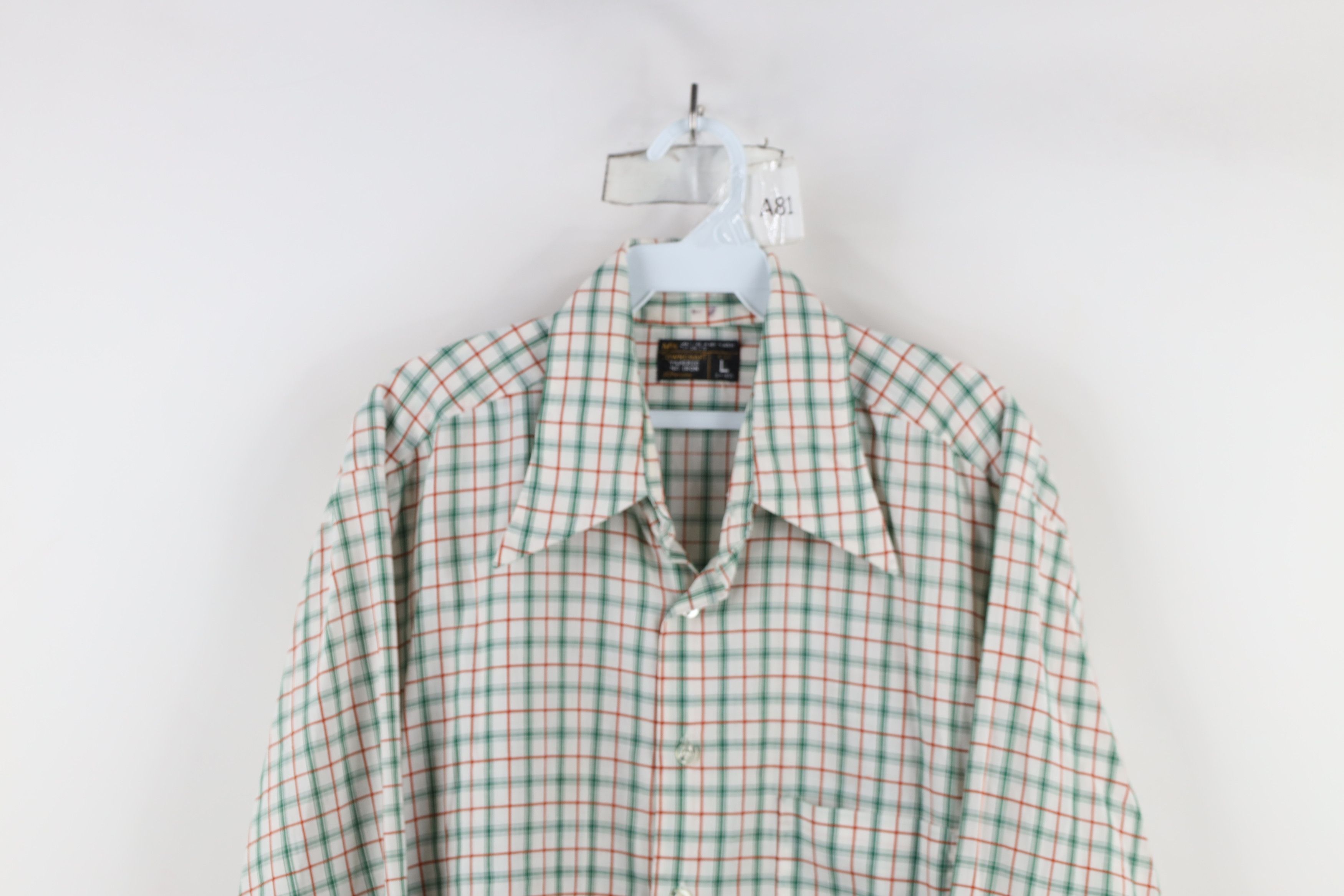 Vintage Vintage 60s 70s Streetwear Collared Button Shirt Plaid USA Size US L / EU 52-54 / 3 - 2 Thumbnail